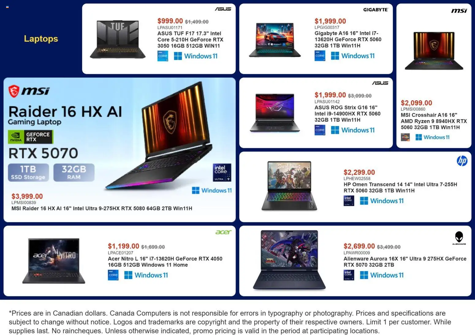 Preview of leaflet Canada Computers weekly flyer from shop Canada Computers is valid from Aug 11, 2026