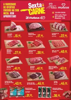 Pré-Visualização do folheto "Mateus ofertas Sexta da Carne" da loja Mateus válido a partir de 22/05/2026