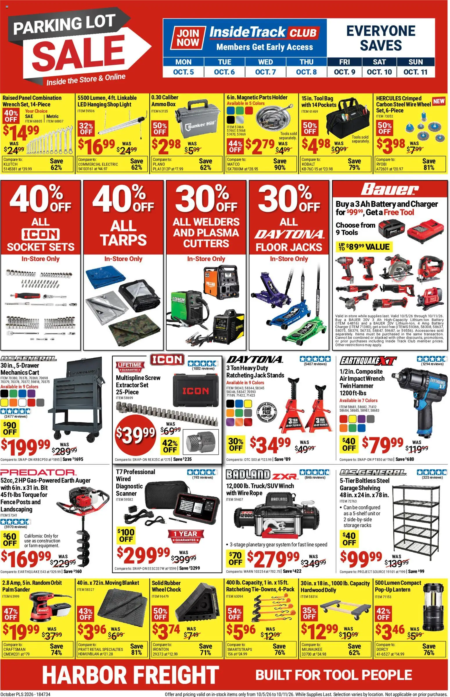 Ad Preview of Harbor Freight Harbor Freight Weekly Ad from 10/05/2026