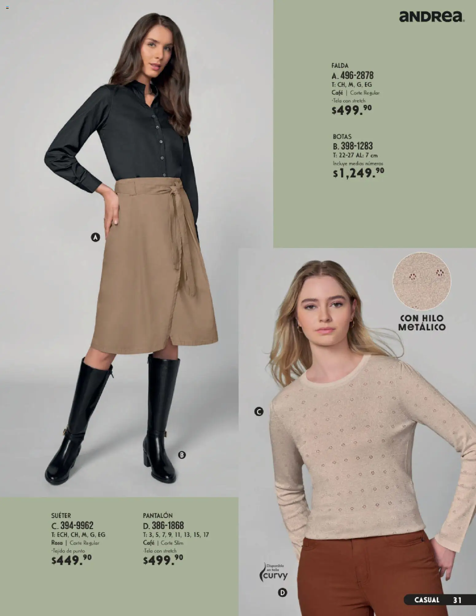 Vista previa las ofertas de la tienda Andrea - Andrea catálogo Vestir desde el 23/08/2026 