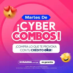 Vista previa de Hiraoka Cyber Wow - Martes de Cyber Combos de la tienda Hiraoka válido desde 14/07/2026