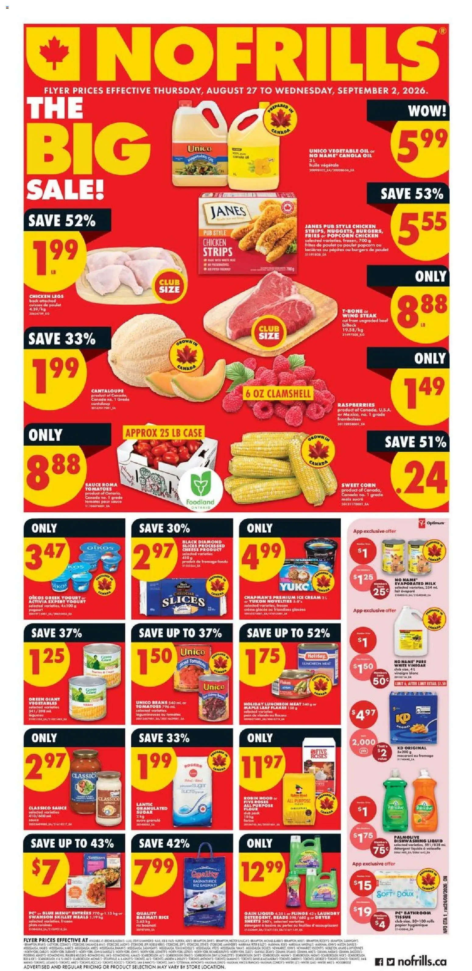 Preview of leaflet No Frills weekly flyer - ON from shop No Frills is valid from Aug 27, 2026