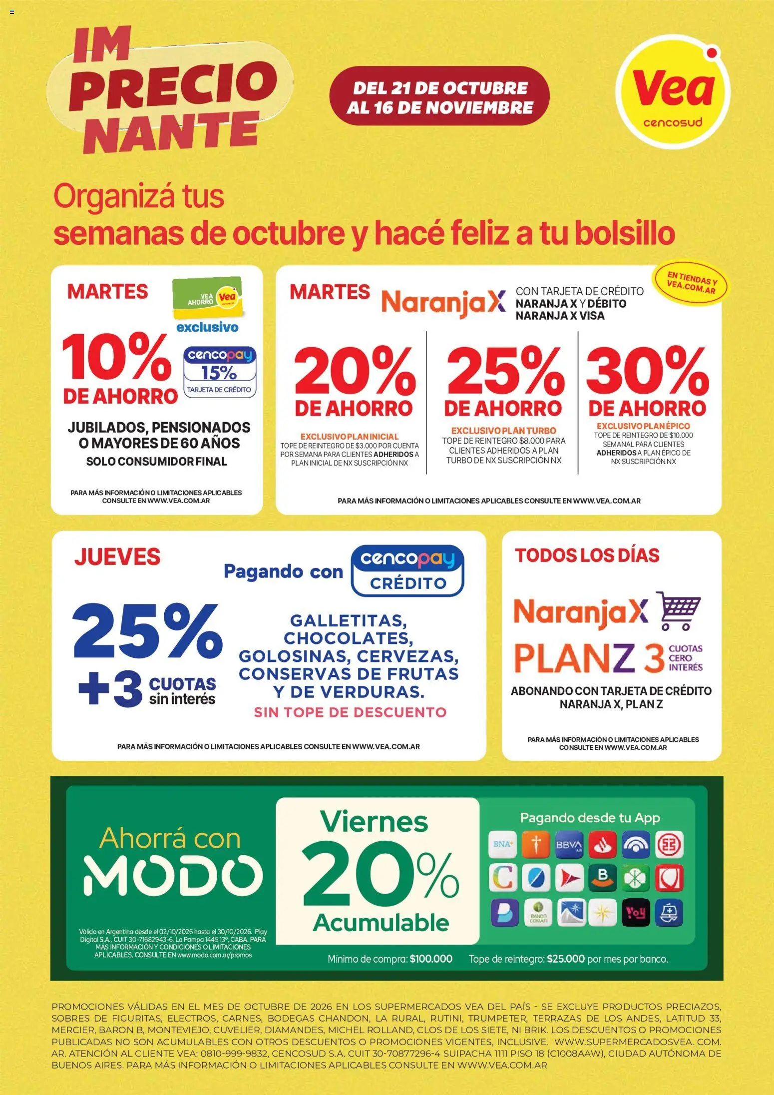 Vista previa del folleto de la tienda Vea válido desde el 21/10/2026 