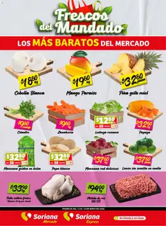 Vista previa las ofertas de la tienda Soriana - Soriana Frescos del Mandado Mercado: BC Sur, Sonora y Sinaloa desde el 12/05/2026 