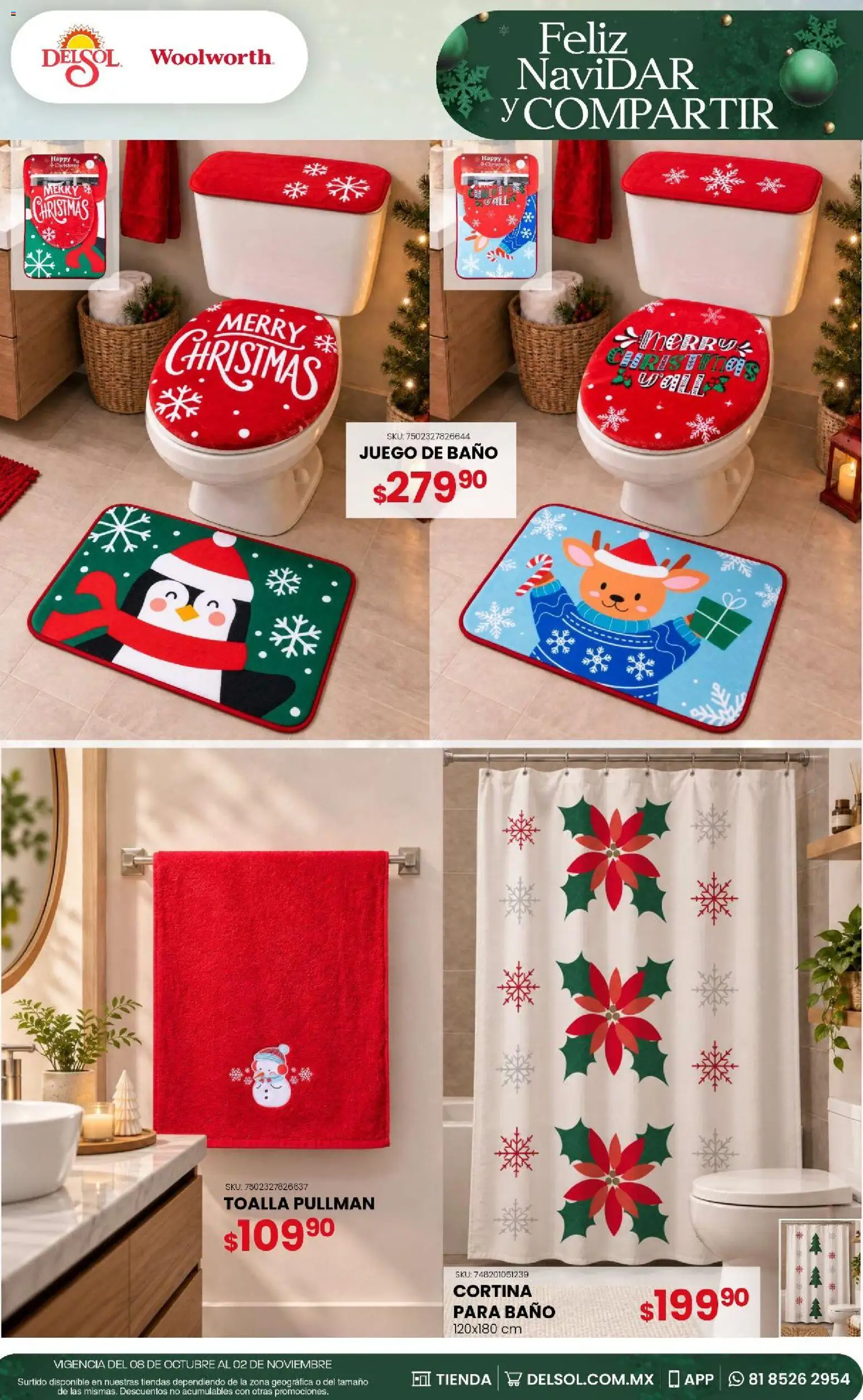 Vista previa las ofertas de la tienda Del Sol y Woolworth - Del Sol y Woolworth - Feliz NaviDar y Compartir desde el 08/10/2026 