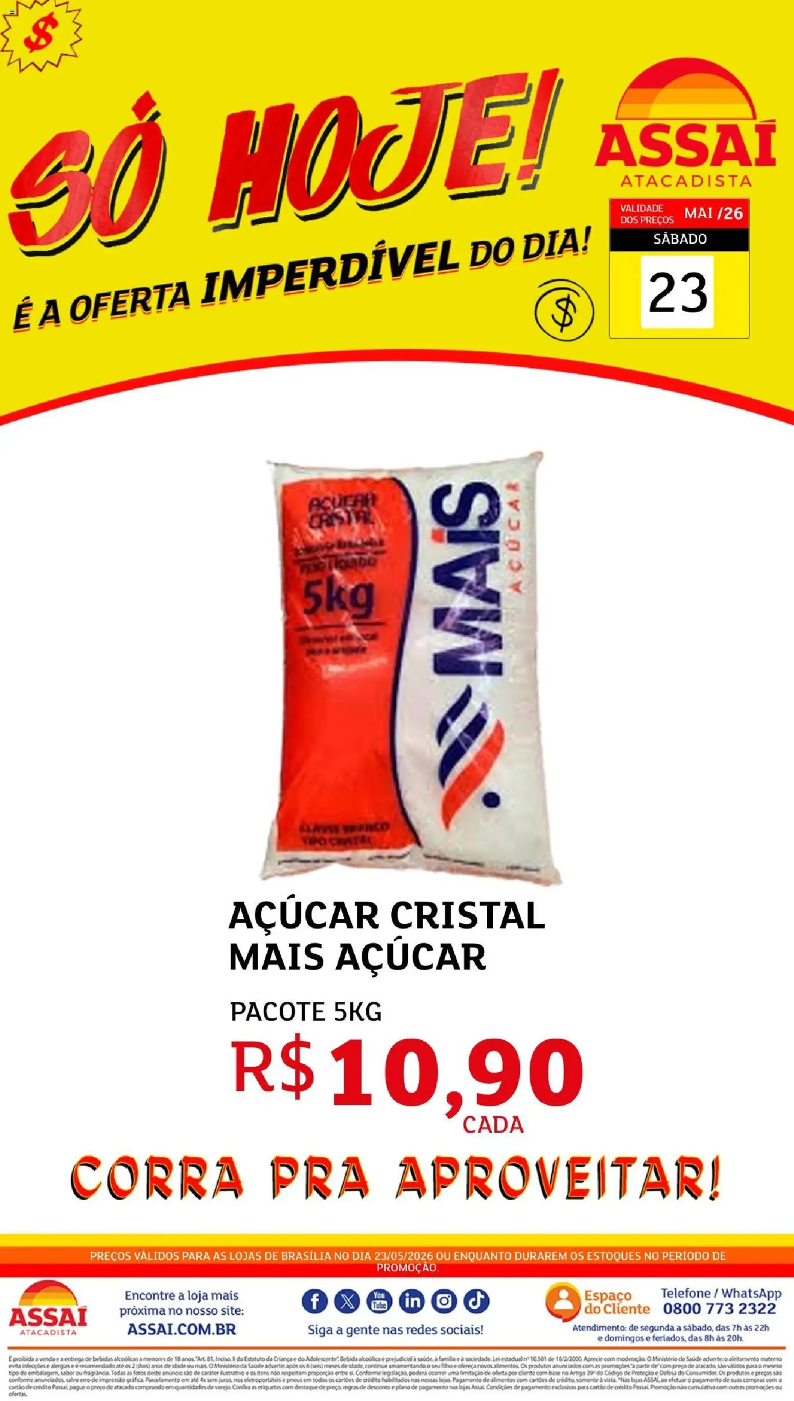 Pré-Visualização do folheto "Assaí Atacadista ofertas - DF" da loja Assaí Atacadista válido a partir de 23/05/2026