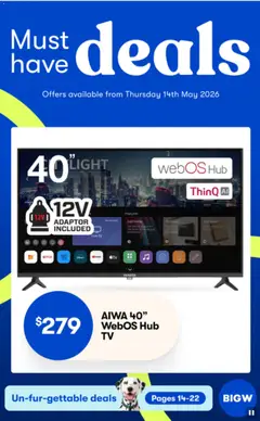 Preview of catalogue Big W Catalogue from shop Big W valid 14/05/2026