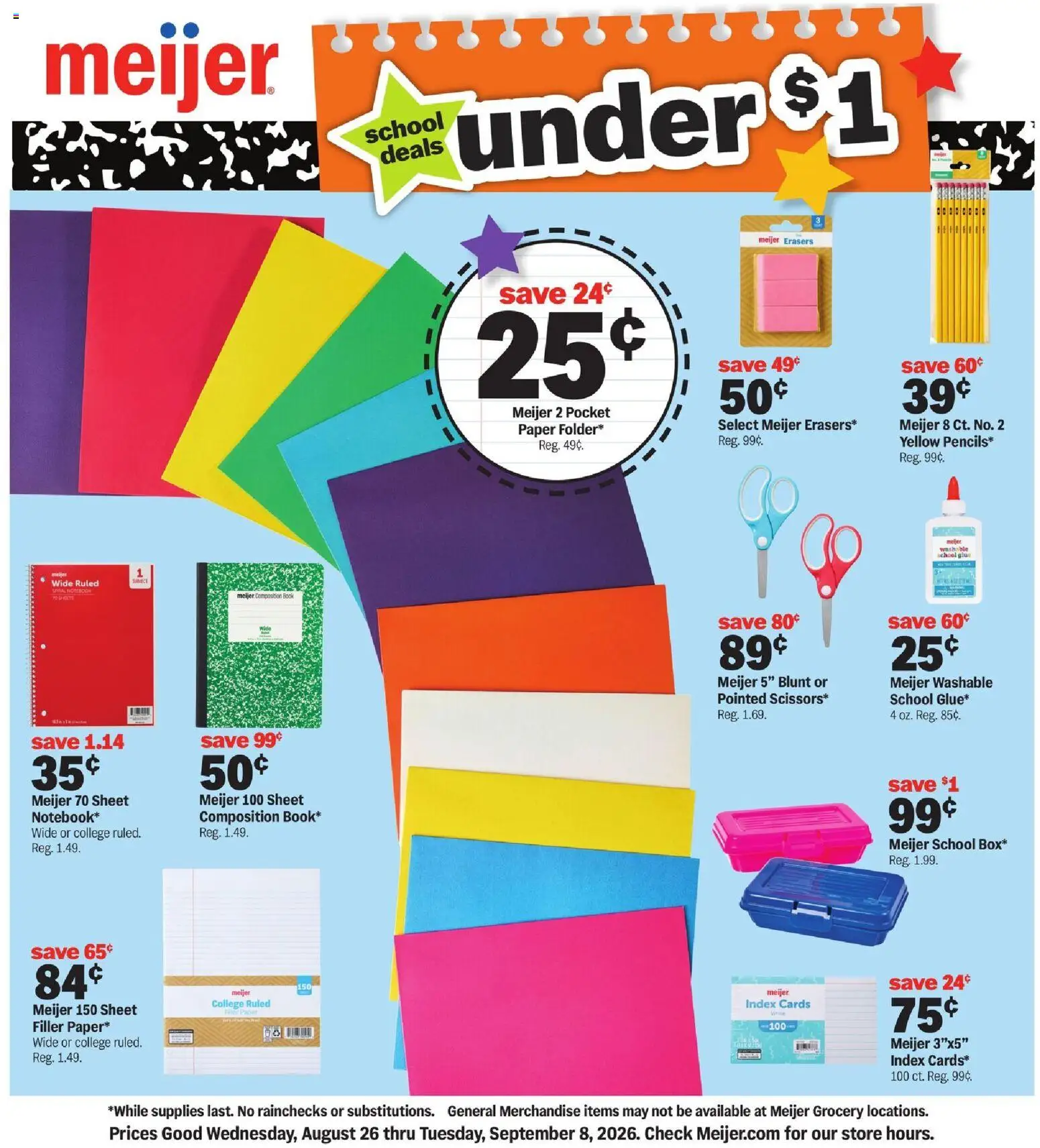 Ad Preview of Meijer Meijer Back to School Deals from 08/26/2026