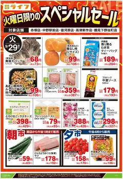 ライフの2026/09/29から2026/09/29までのチラシはここライフ 中野区 - 9/29号 火曜日限りのスペシャルセール