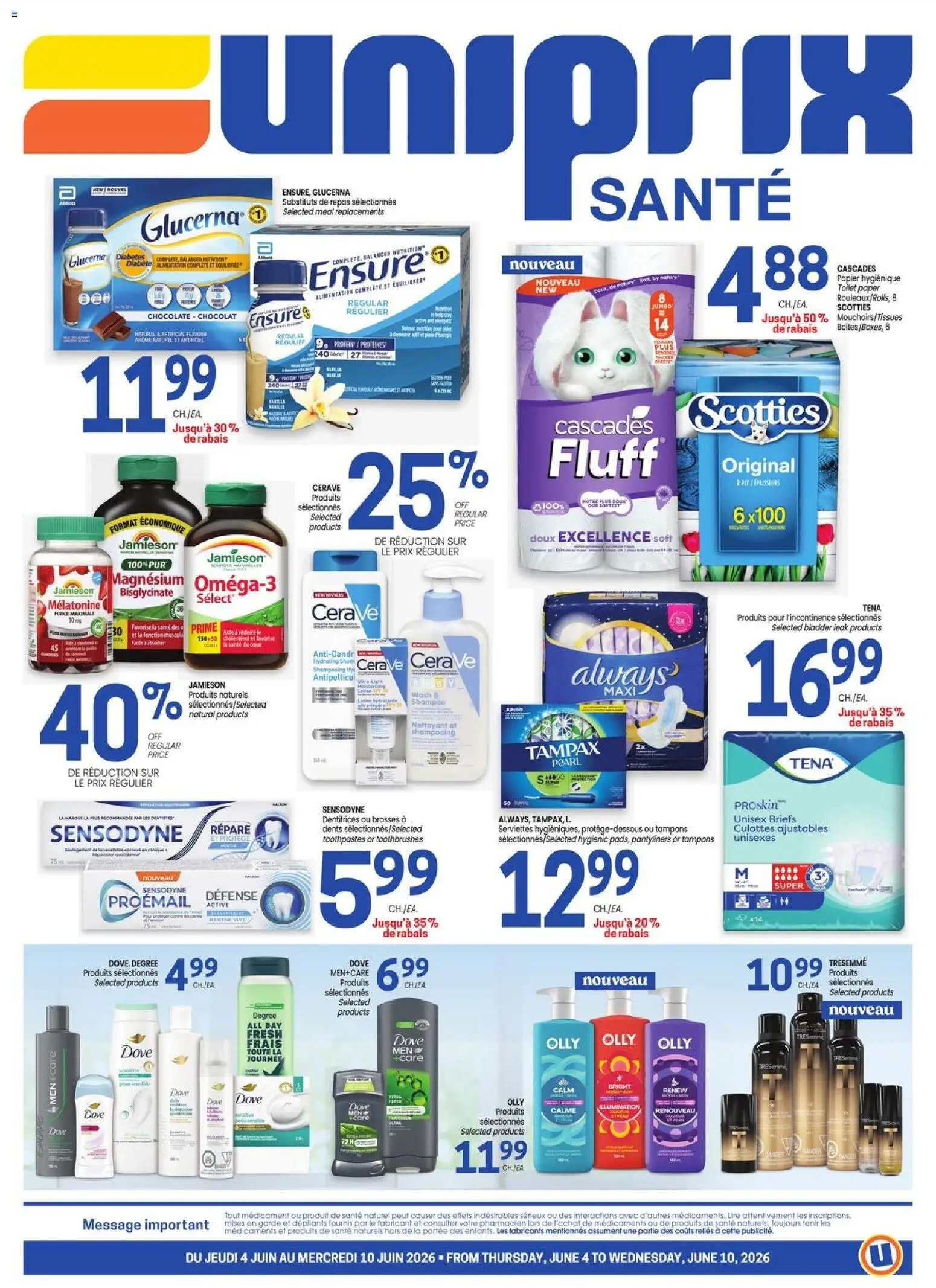 Preview of leaflet Uniprix - Uniprix Sante from shop Uniprix is valid from Jun 04, 2026