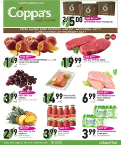 Un aperçu du dépliant Coppas Fresh Market weekly flyer / circulaire du magasin Coppas Fresh Market est valide à partir 25 juin 2026