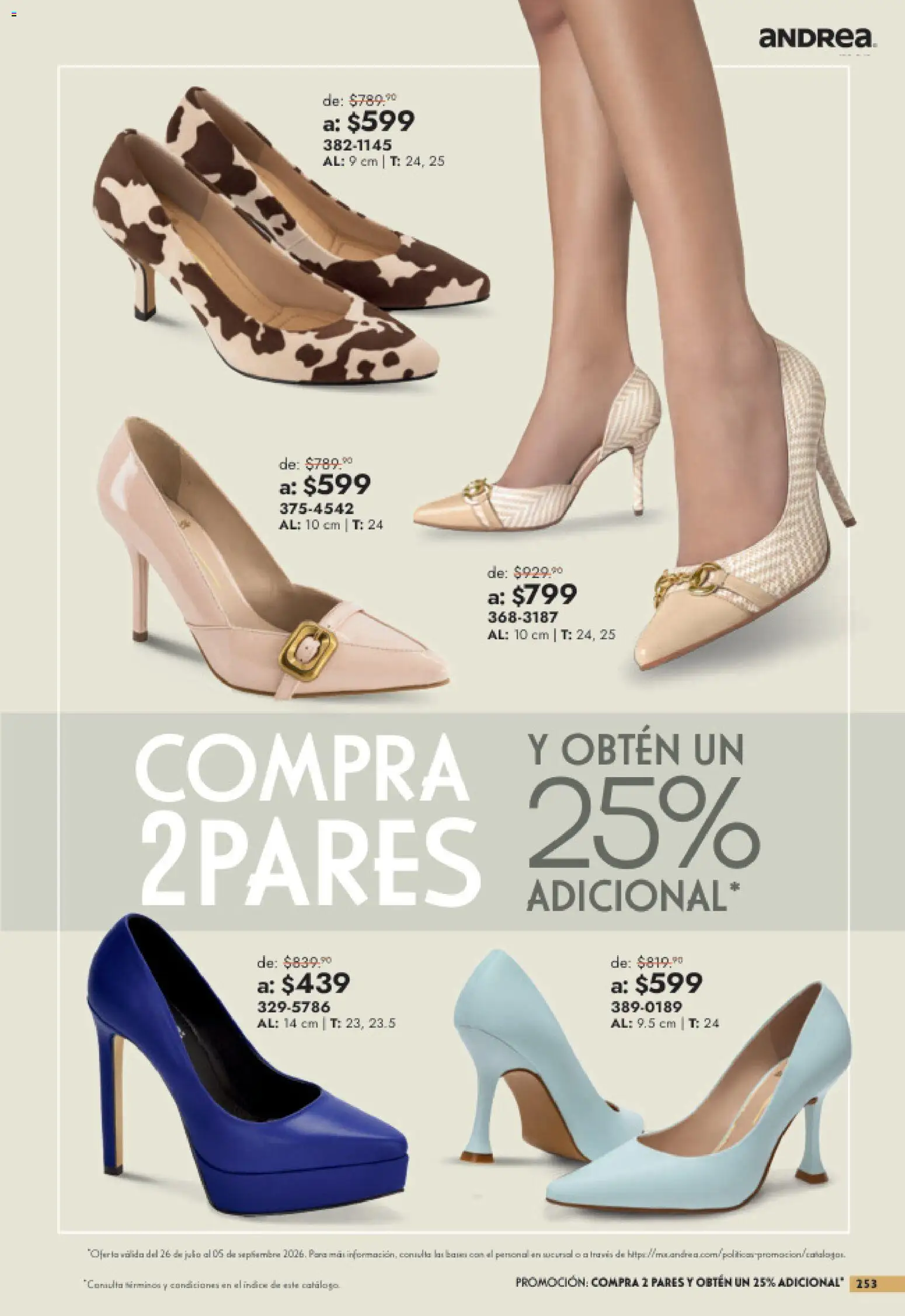Vista previa las ofertas de la tienda Andrea - Andrea catálogo Outlet desde el 26/07/2026 