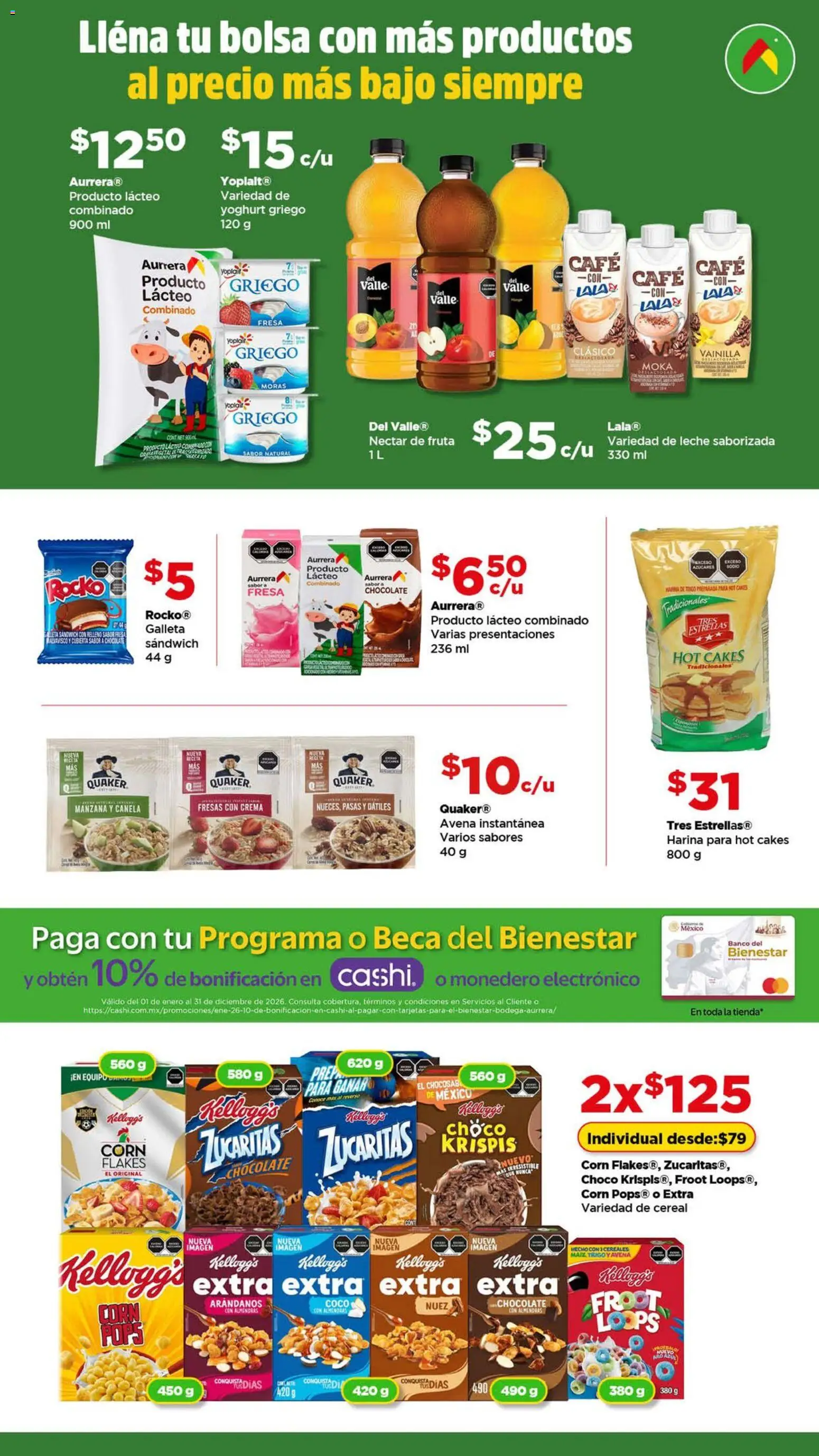 Vista previa las ofertas de la tienda Bodega Aurrerá - Bodega Aurrerá folleto Lléna tu bolsa con más productos desde el 03/06/2026 