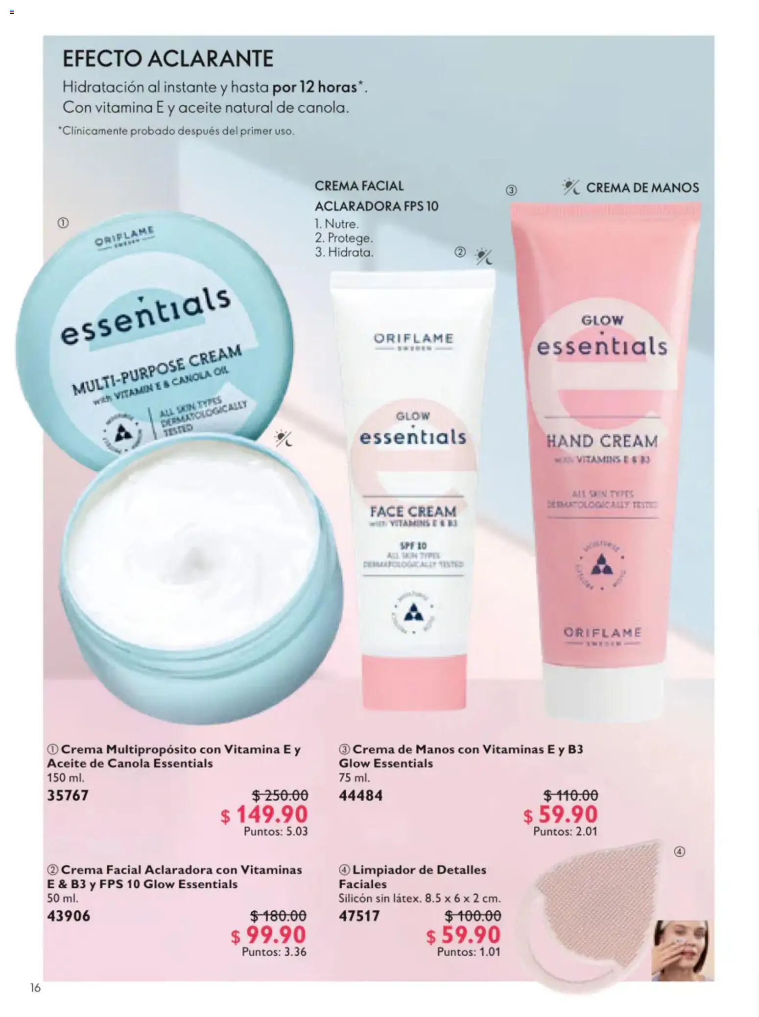 Vista previa las ofertas de la tienda Oriflame - Oriflame campaña 9 2026 desde el 20/06/2026 - Vitaminas, Crema, Aceite, Limpiador, Crema facial, Crema de manos, Aclarante