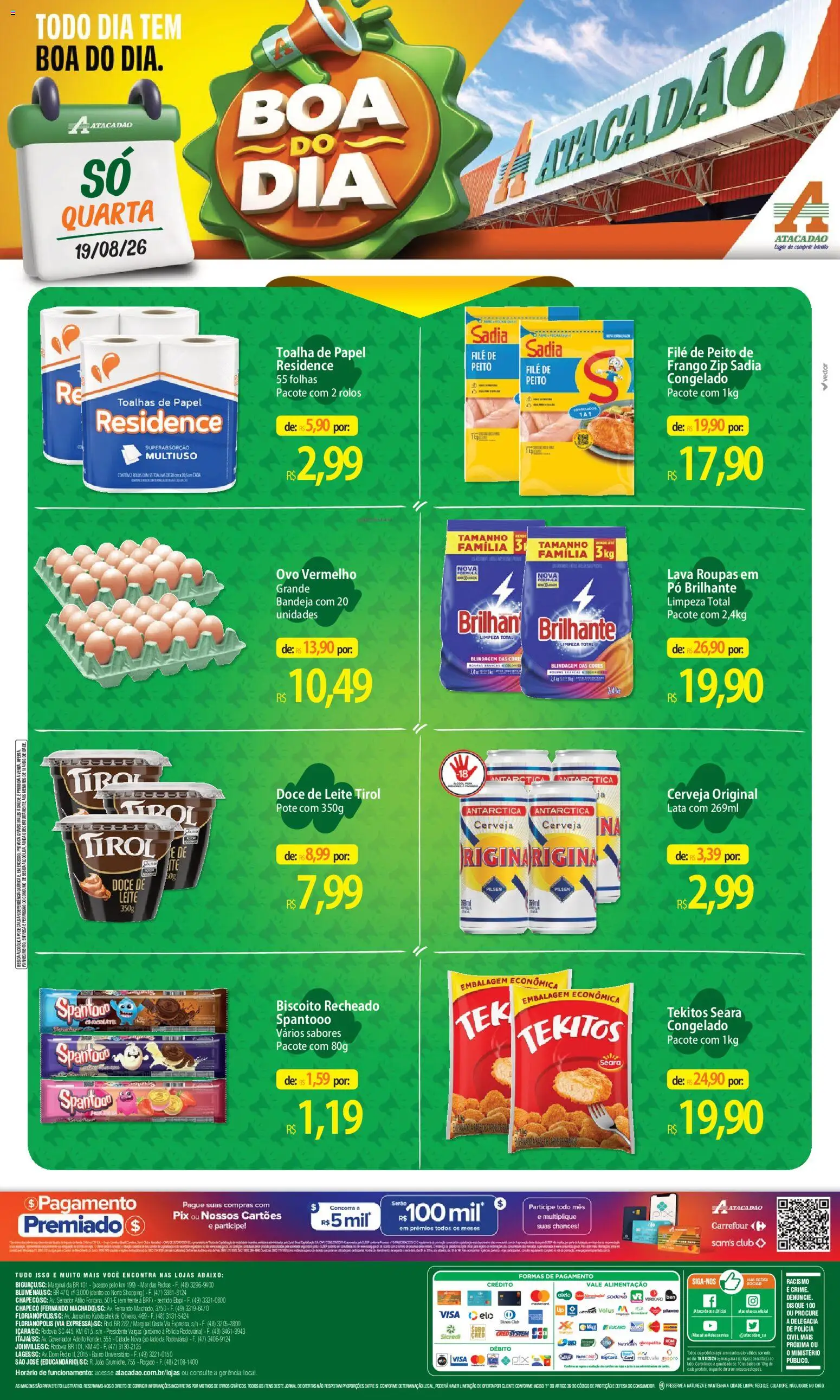 Pré-Visualização do folheto "Atacadão ofertas - SC" da loja Atacadão válido a partir de 19/08/2026