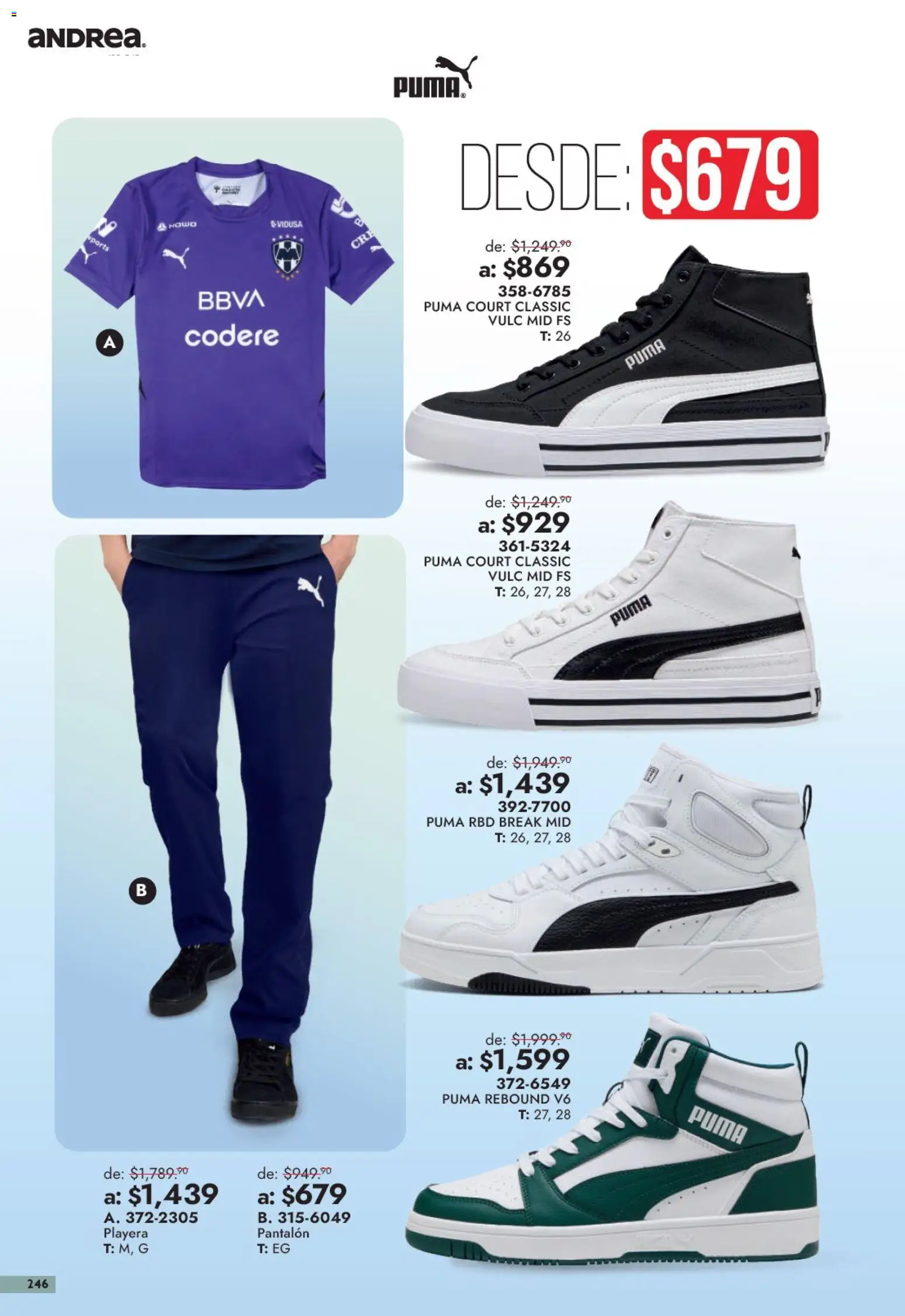 Vista previa las ofertas de la tienda Andrea - Andrea catálogo Outlet desde el 13/09/2026 