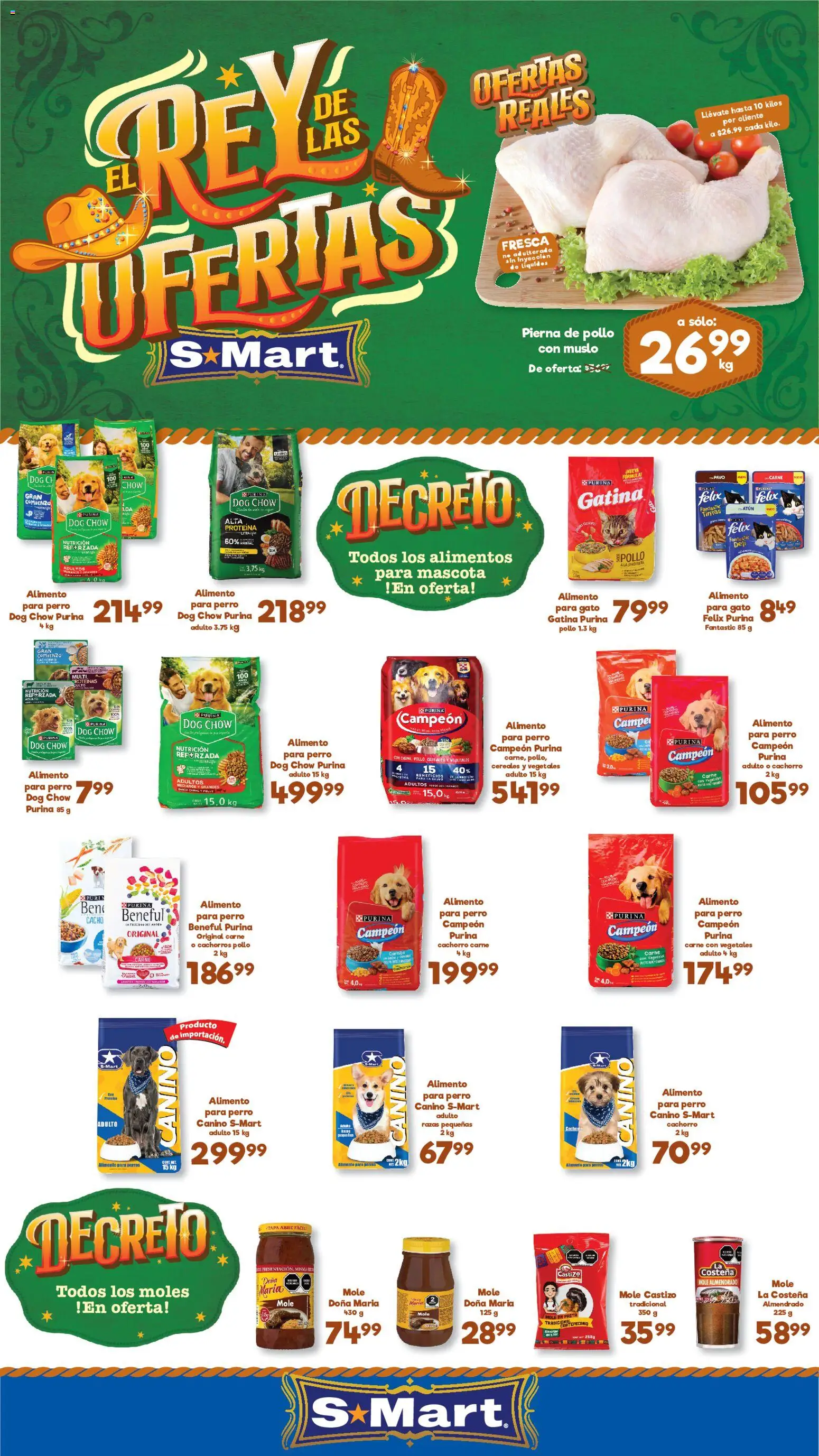 Vista previa las ofertas de la tienda S-Mart - S-Mart folleto Ofertas de feria Juárez desde el 05/06/2026 - Pollo, Proteína, Cereales, Pasta, Alimentos, Carne, Pavo, Atún