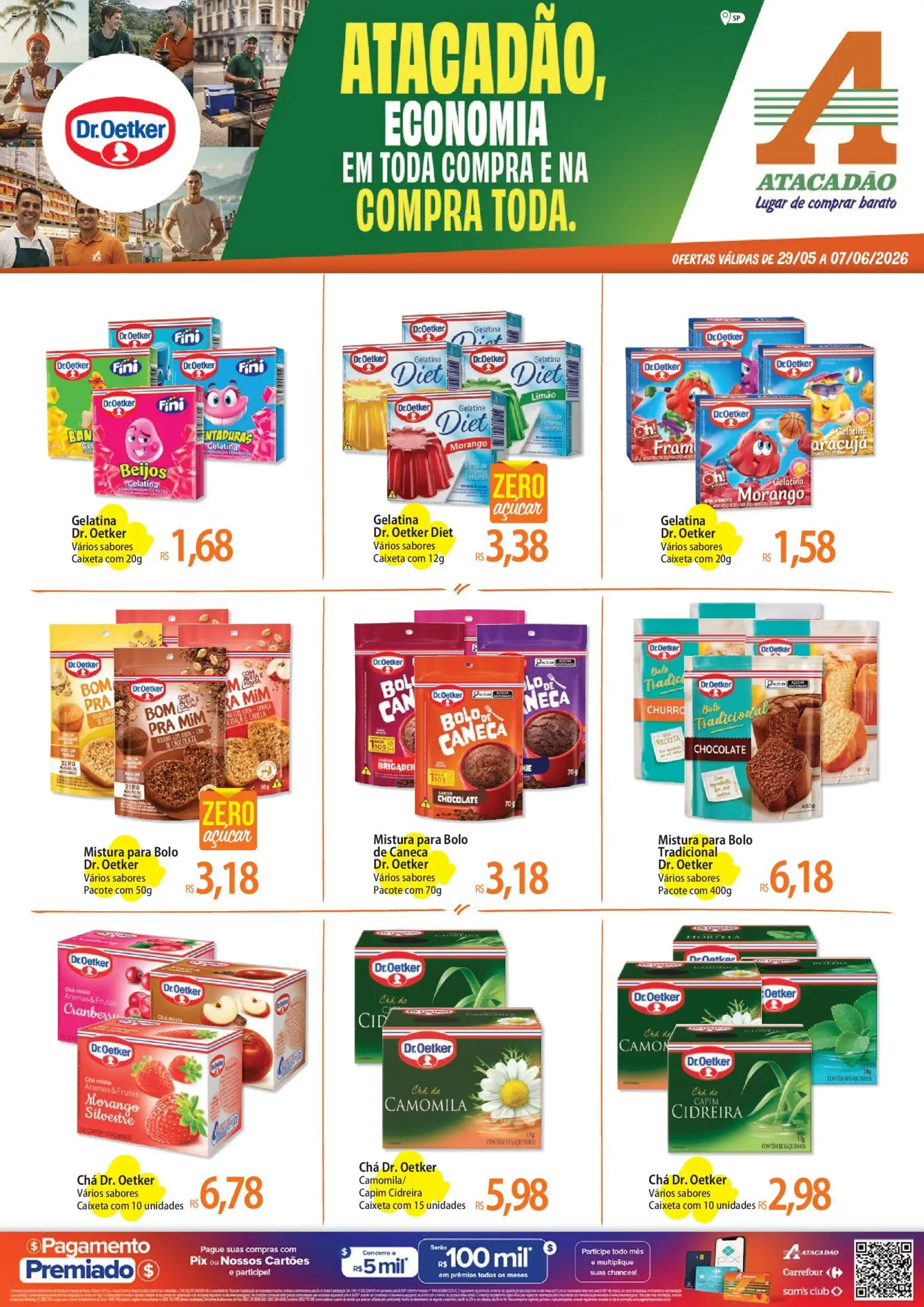 Pré-Visualização do folheto "Atacadão ofertas - SP" da loja Atacadão válido a partir de 29/05/2026 - Bolo, Chocolate, Frutas, Cranberry, Chá, Açúcar, Gelatina, Mistura para bolo