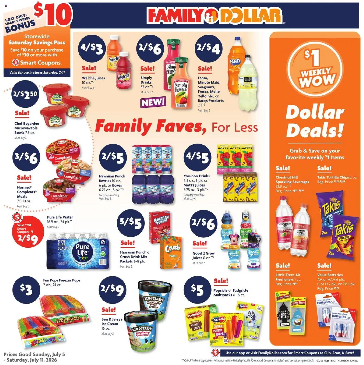 Ad Preview of Family Dollar Family Dollar Weekly Ad from 07/05/2026