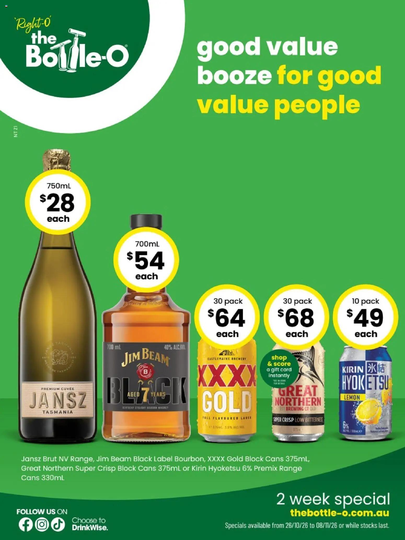 Preview of catalogue The Bottle-O catalogue Humpty Doo from shop The Bottle-O valid 26/10/2026