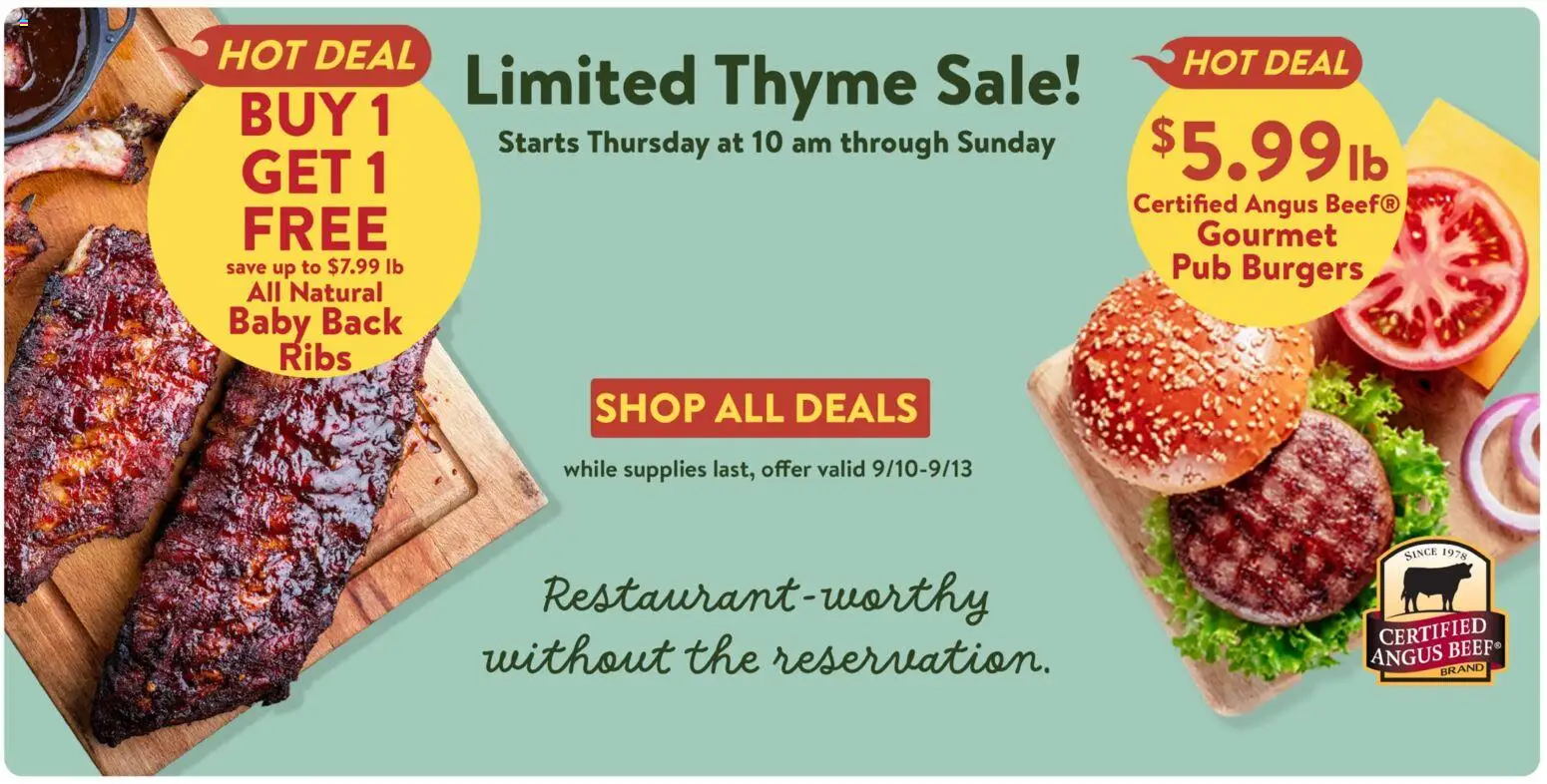 Ad Preview of Fresh Thyme Fresh Thyme Weekly Ad from 09/09/2026 - Beef