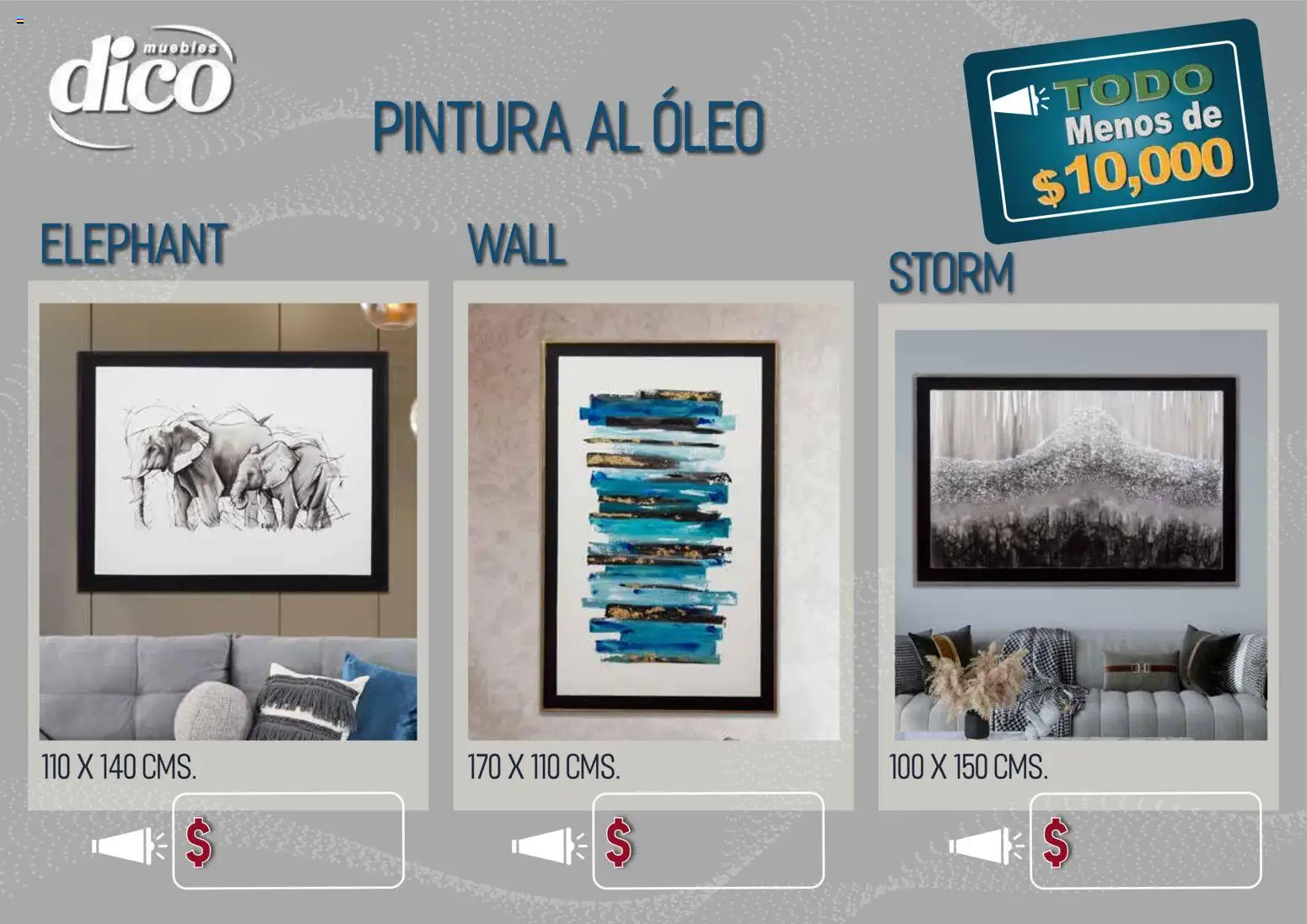 Vista previa las ofertas de la tienda Muebles Dico - Muebles Dico catálogo Todo menos de 10000 Pacifico desde el 09/04/2026 - Pintura