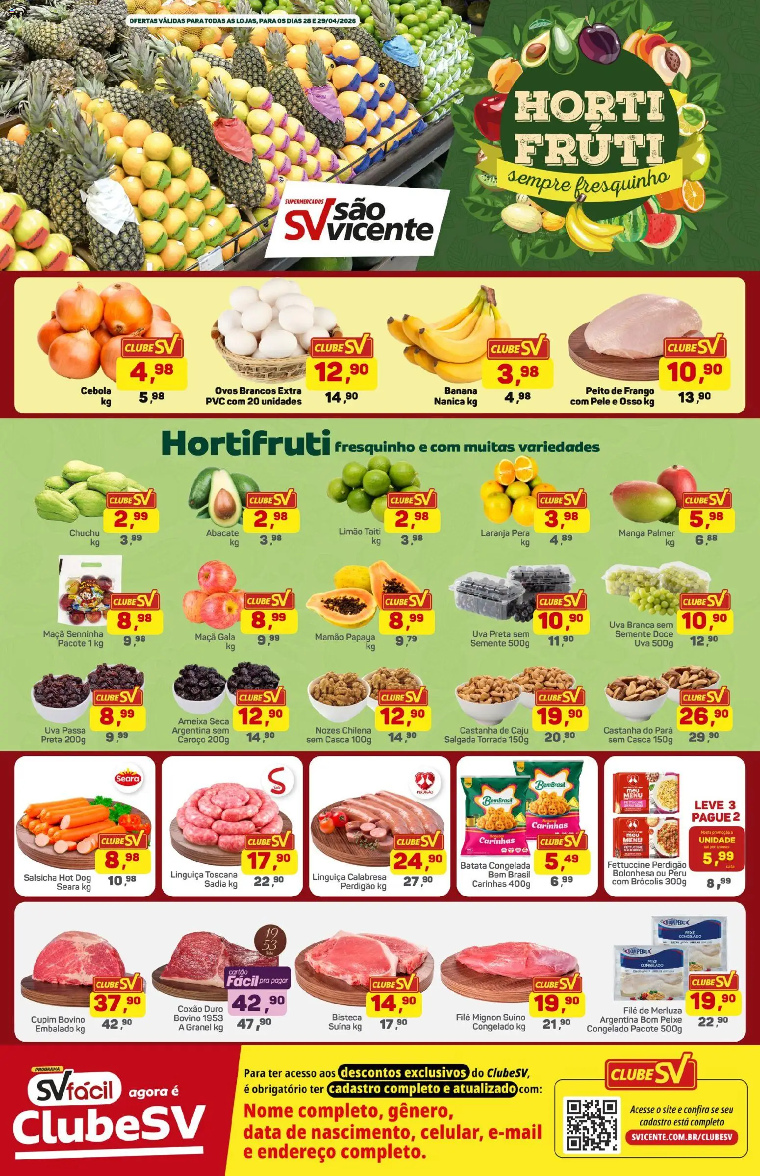 Pré-Visualização do folheto "Supermercados São Vicente - Ofertas da semana" da loja Supermercados São Vicente válido a partir de 28/04/2026