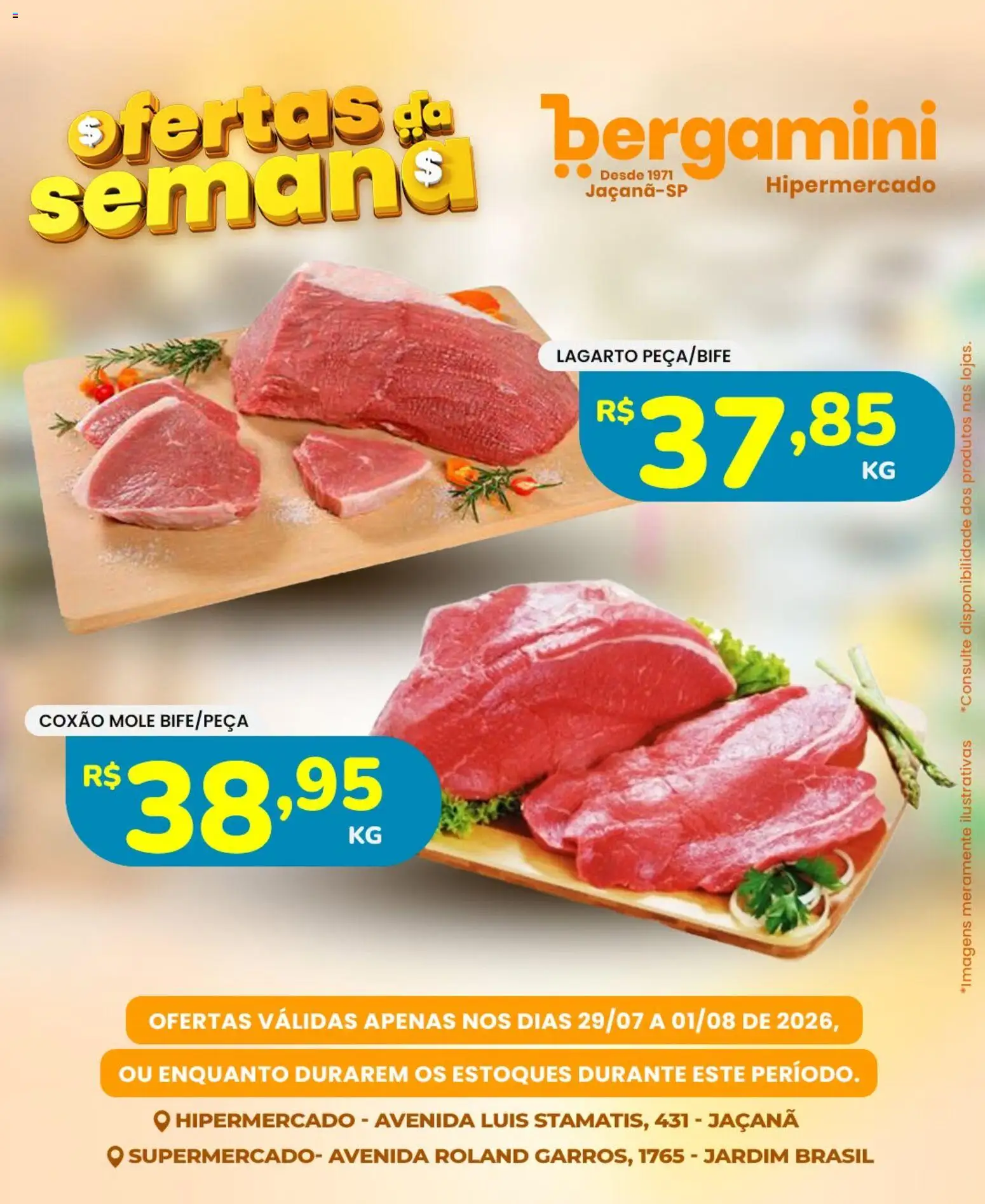 Pré-Visualização do folheto "Supermercado Bergamini - Ofertas da semana" da loja Supermercado Bergamini válido a partir de 29/07/2026