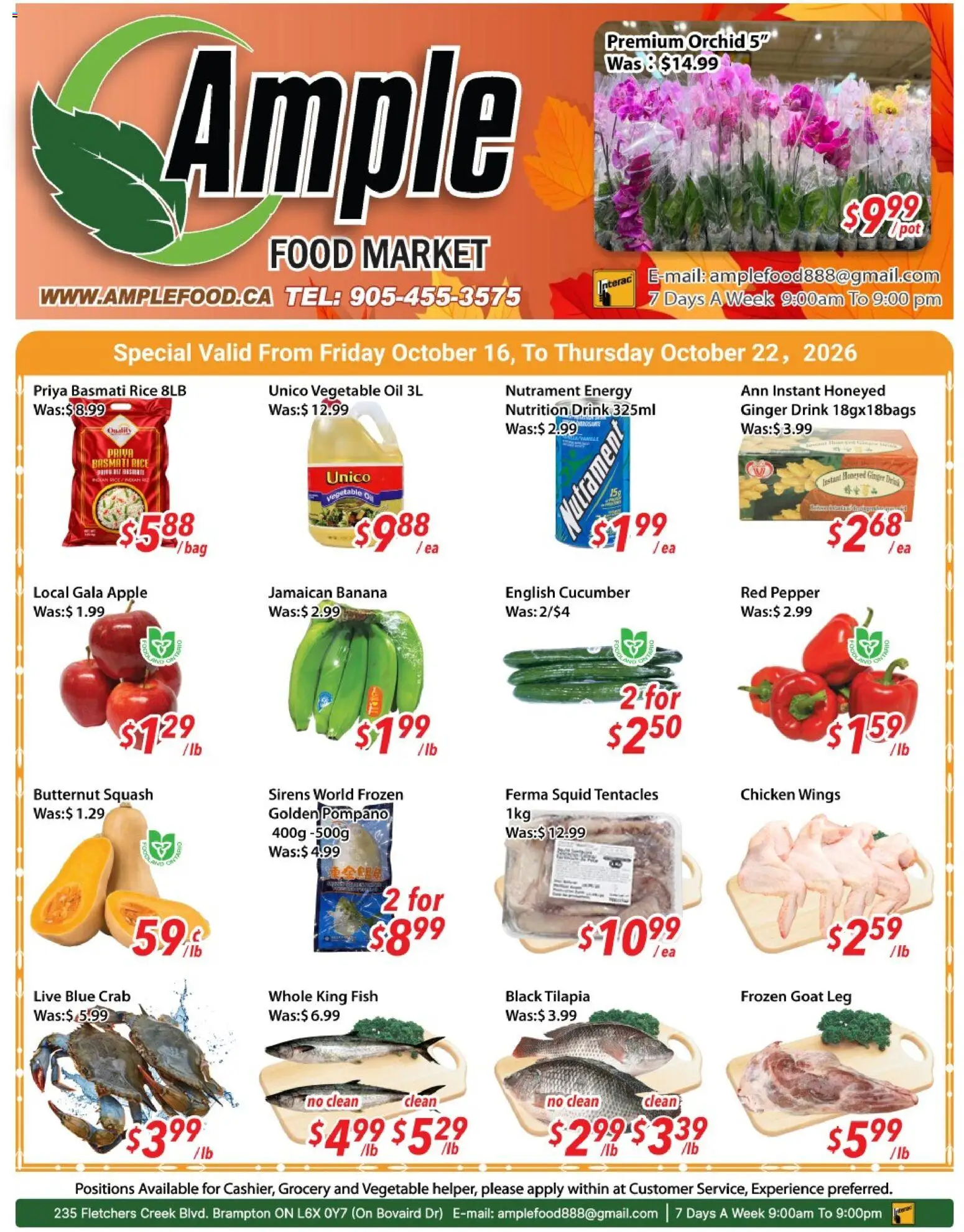 Preview of leaflet Ample Food Market weekly flyer / circulaire from shop Ample Food Market is valid from Oct 16, 2026