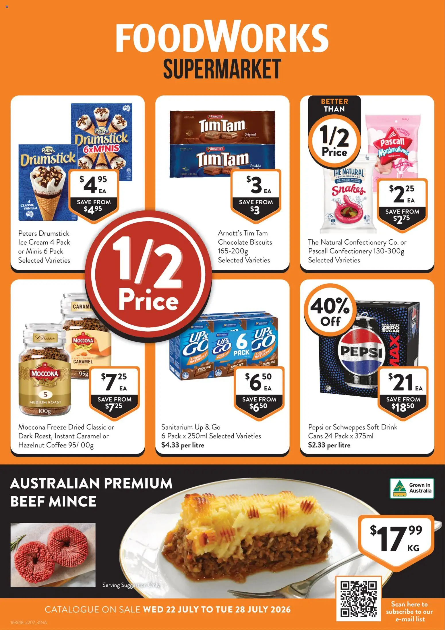 Preview of catalogue Foodworks catalogue from shop Foodworks valid 22/07/2026