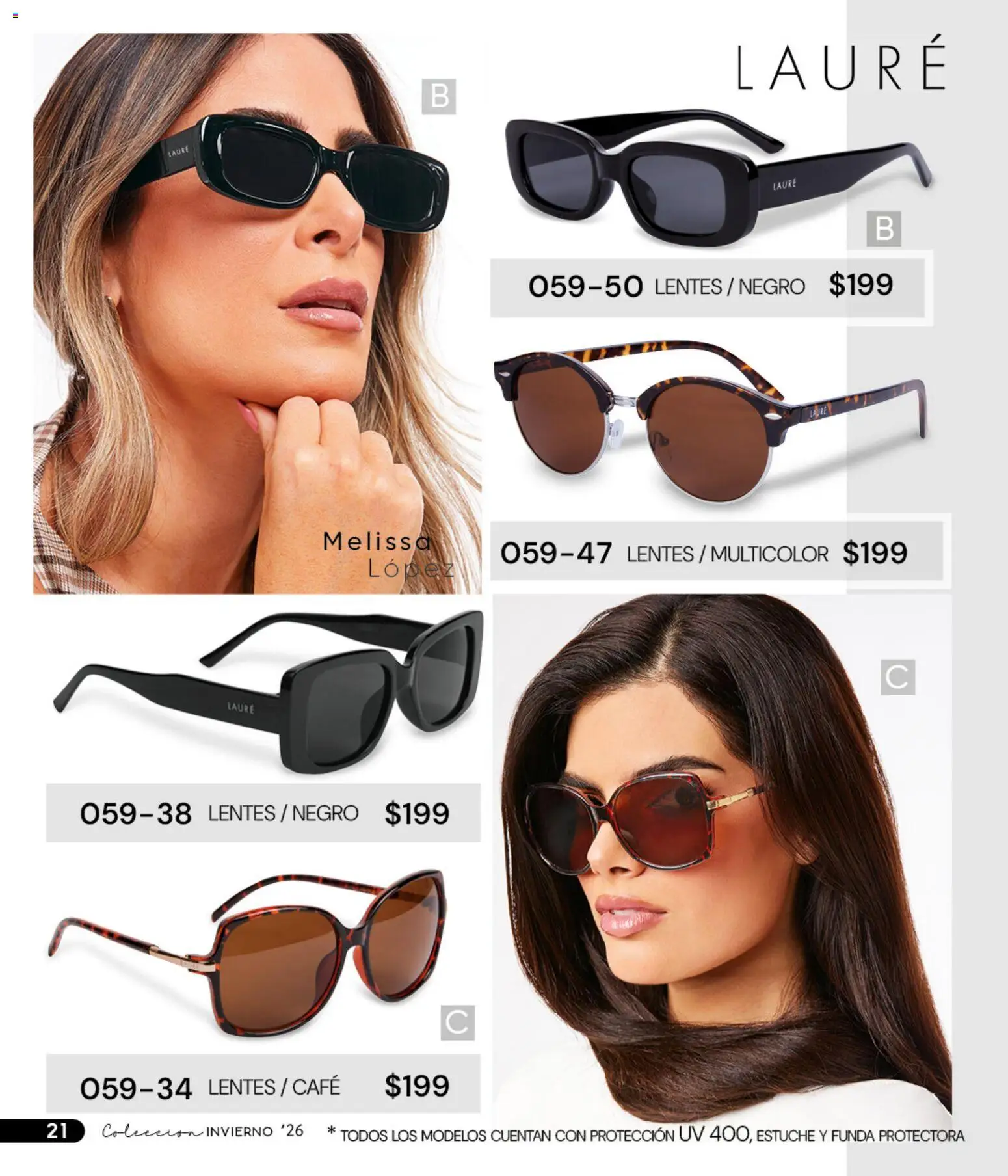 Vista previa las ofertas de la tienda Cklass - Cklass catálogo We Invierno desde el 11/09/2026 - Café, Lentes, Funda, Estuche
