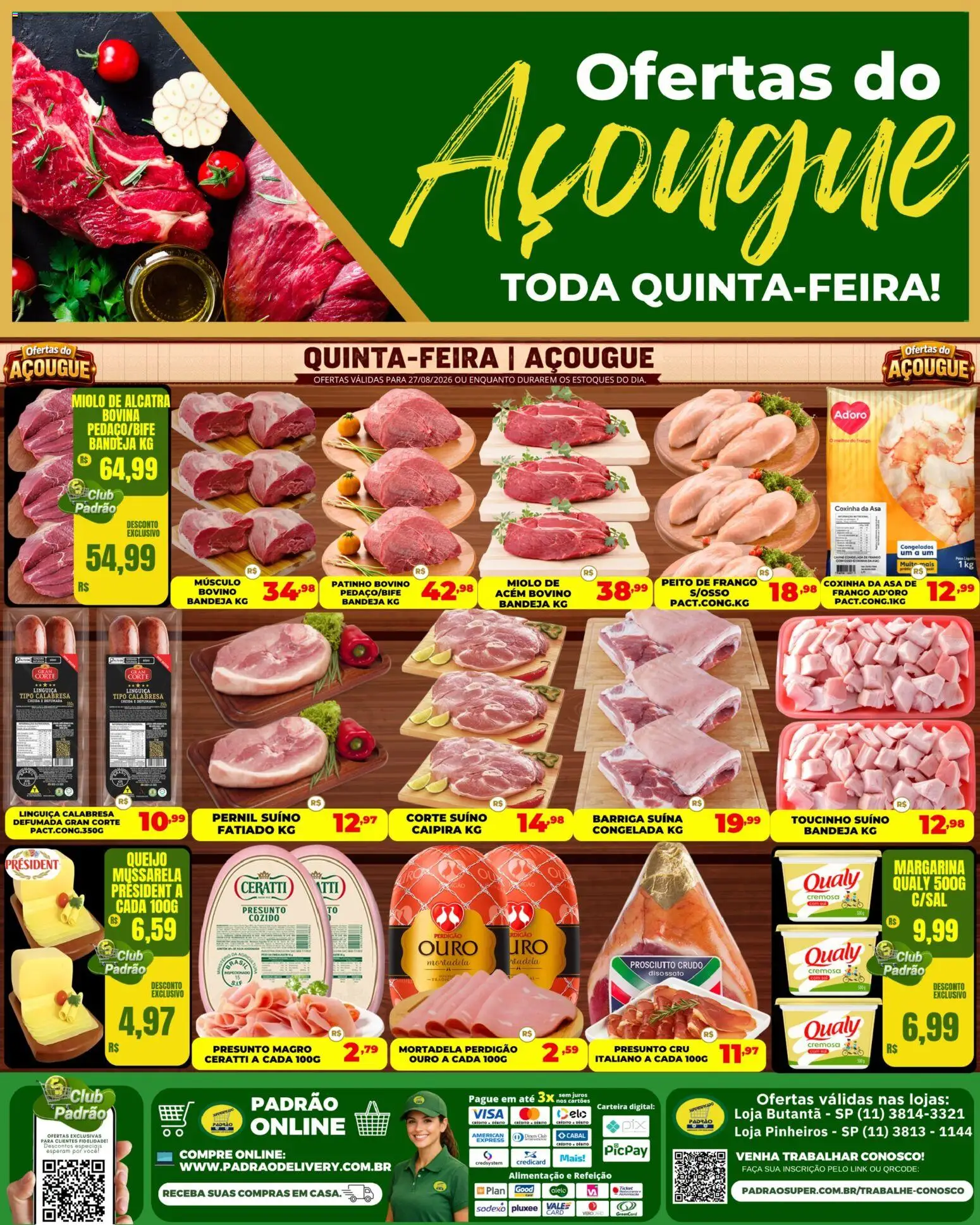 Pré-Visualização do folheto "Supermercado Padrão ofertas do Açougue" da loja Supermercado Padrão válido a partir de 27/08/2026