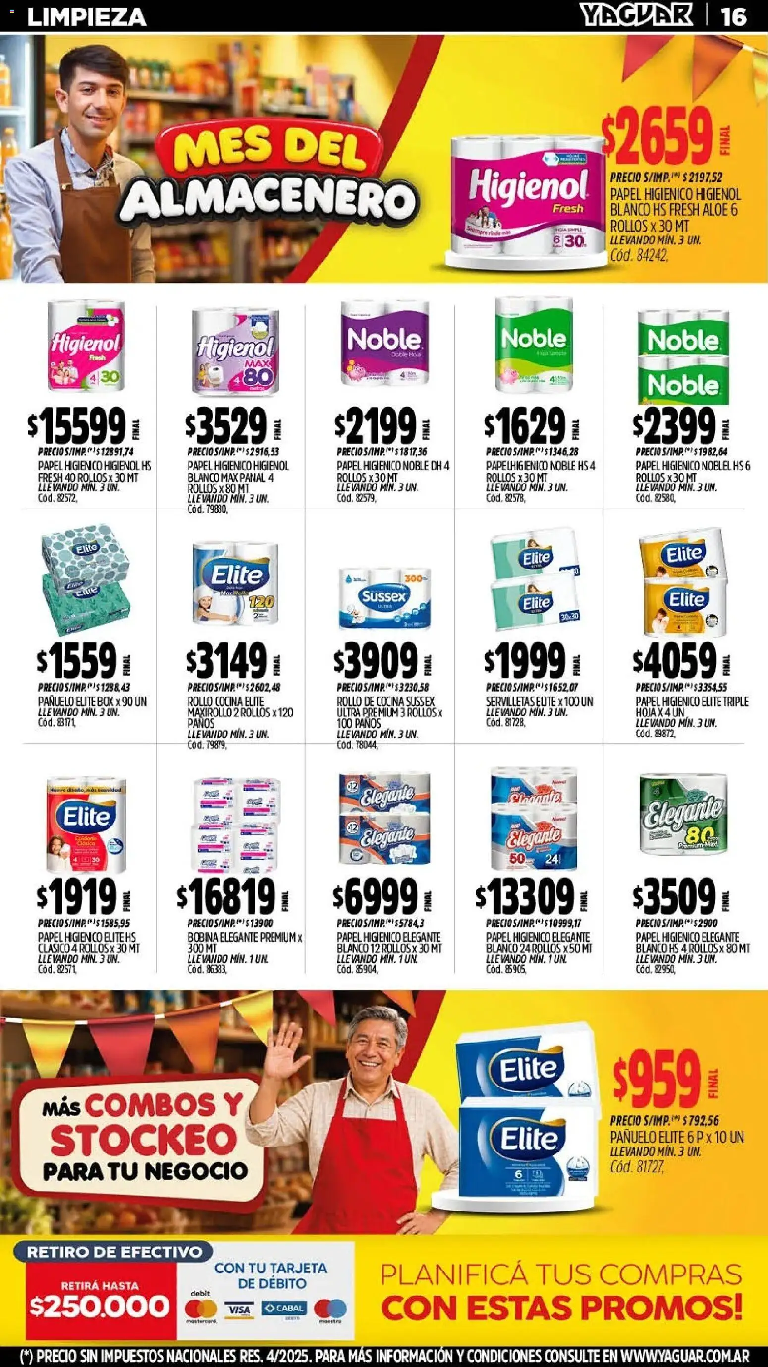 Vista previa del folleto de la tienda Yaguar válido desde el 28/09/2026 - Cocina, Papel higiénico, Pañuelo