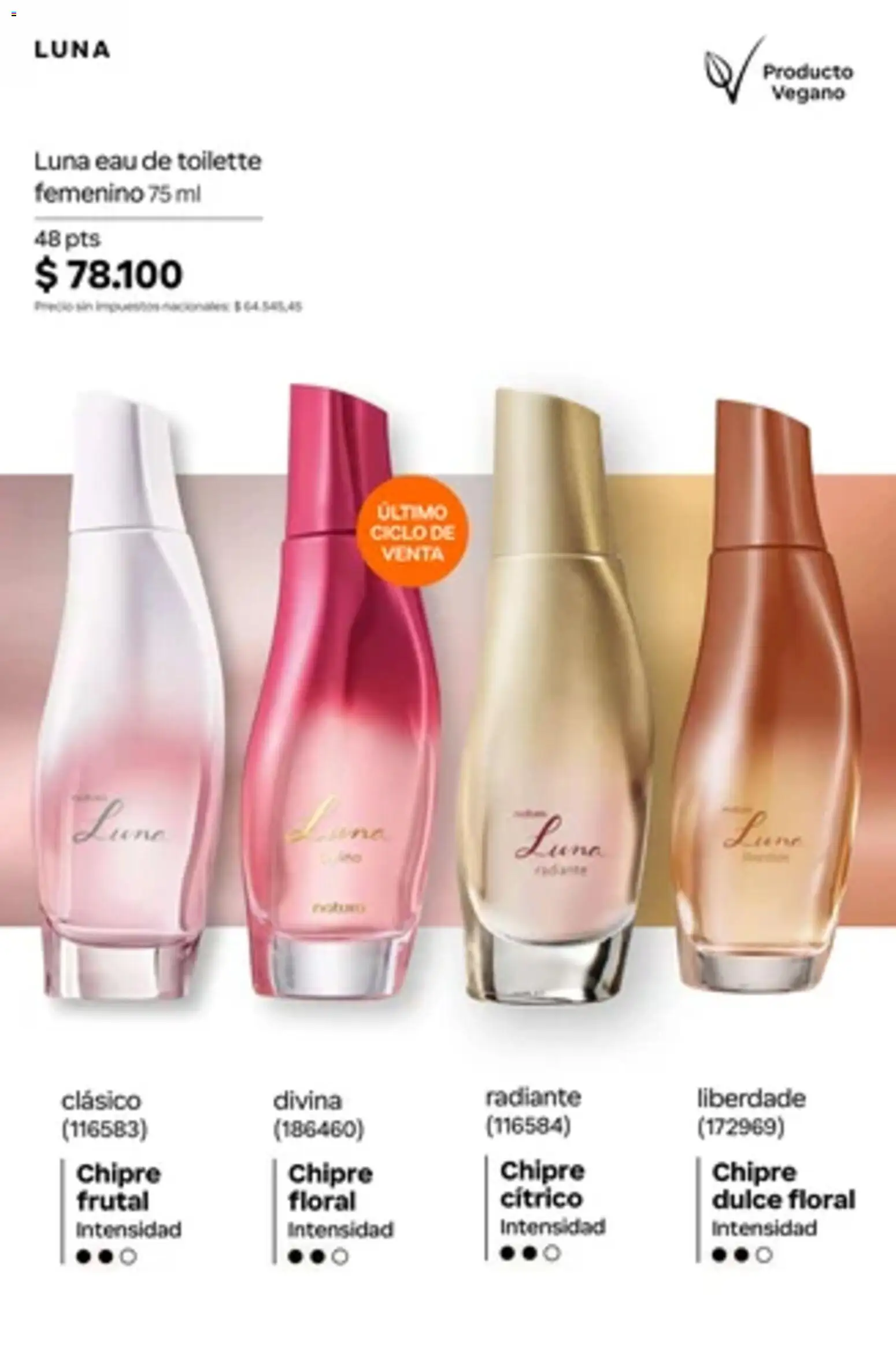 Vista previa del folleto de la tienda Natura válido desde el 01/10/2026 - Dulce, Eau de toilette, Radiante