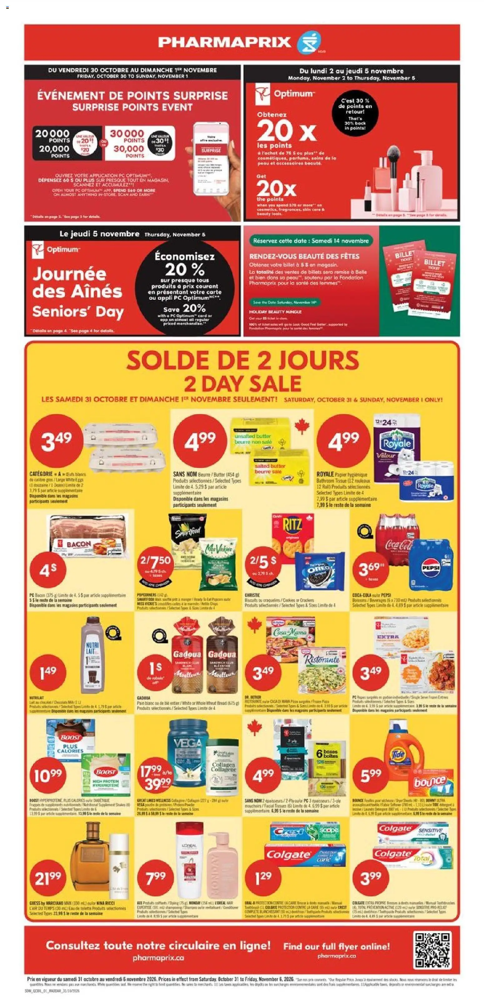 Preview of leaflet Pharmaprix weekly flyer / circulaire from shop Pharmaprix is valid from Oct 31, 2026