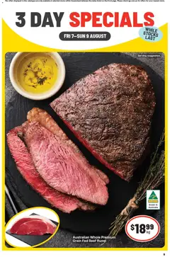 Preview of catalogue IGA 3 Day Specials from shop IGA valid 07/08/2026