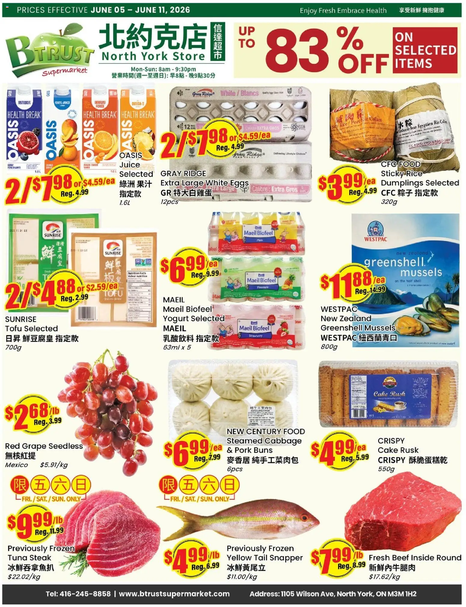 Preview of leaflet Btrust Supermarket weekly flyer - Wilson from shop Btrust Supermarket is valid from Jun 05, 2026