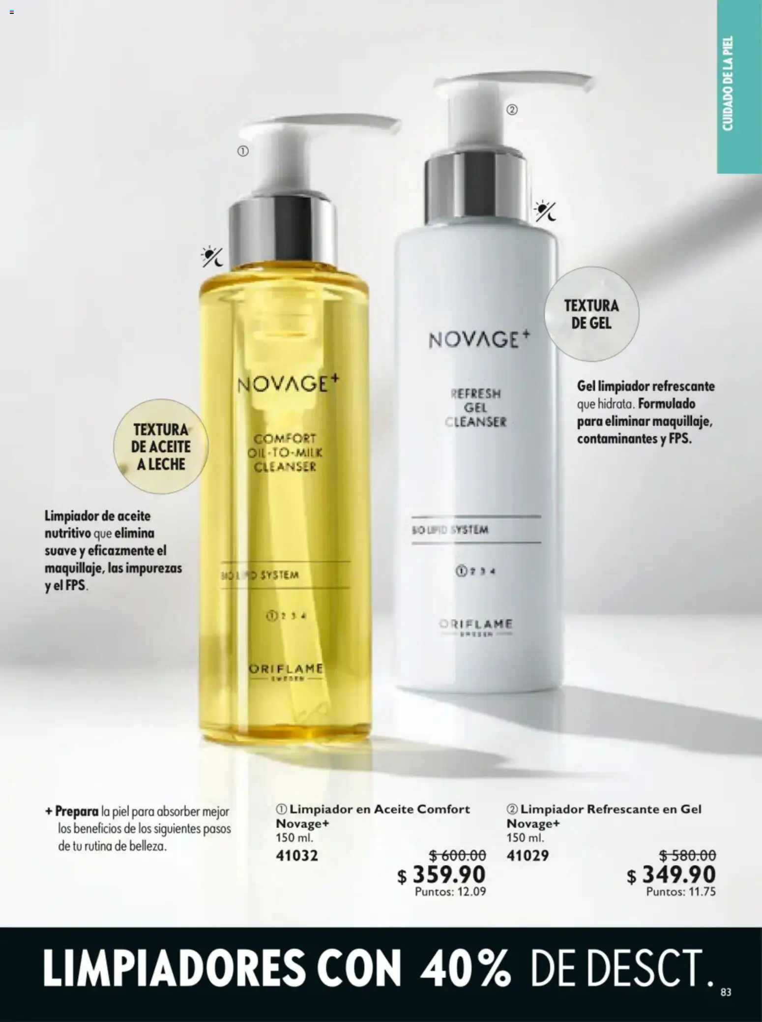 Vista previa las ofertas de la tienda Oriflame - Oriflame campaña 9 2026 desde el 20/06/2026 - Leche, Aceite, Limpiador