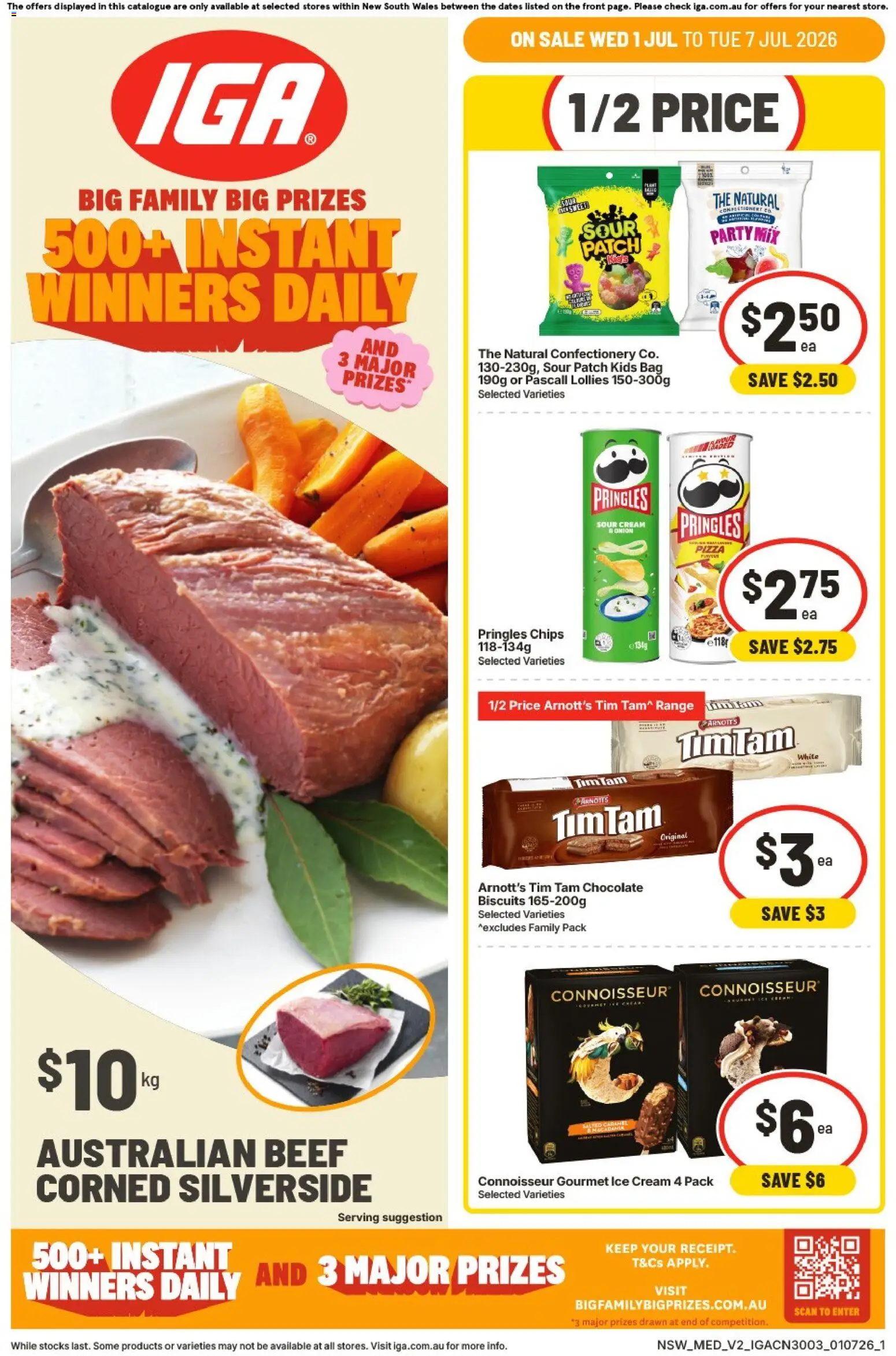 Preview of catalogue IGA catalogue NSW Medium V2 from shop IGA valid 01/07/2026 - Confectionery, Pizza, Lollies, Chips, Cream, Biscuits, Ice cream, Ice