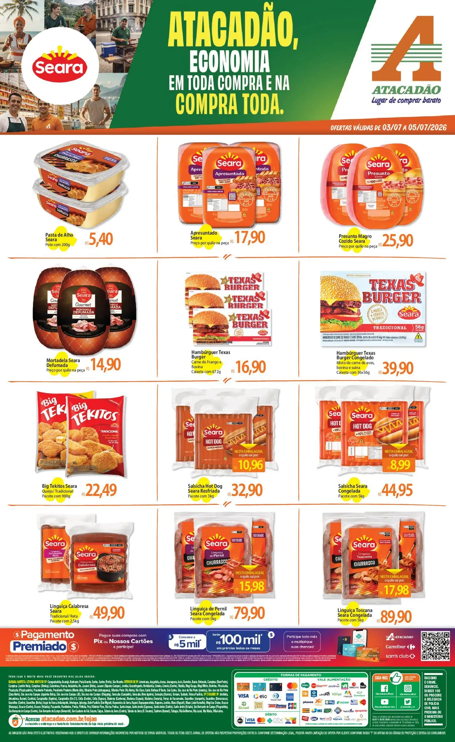 Pré-Visualização do folheto "Atacadão ofertas - SP" da loja Atacadão válido a partir de 03/07/2026