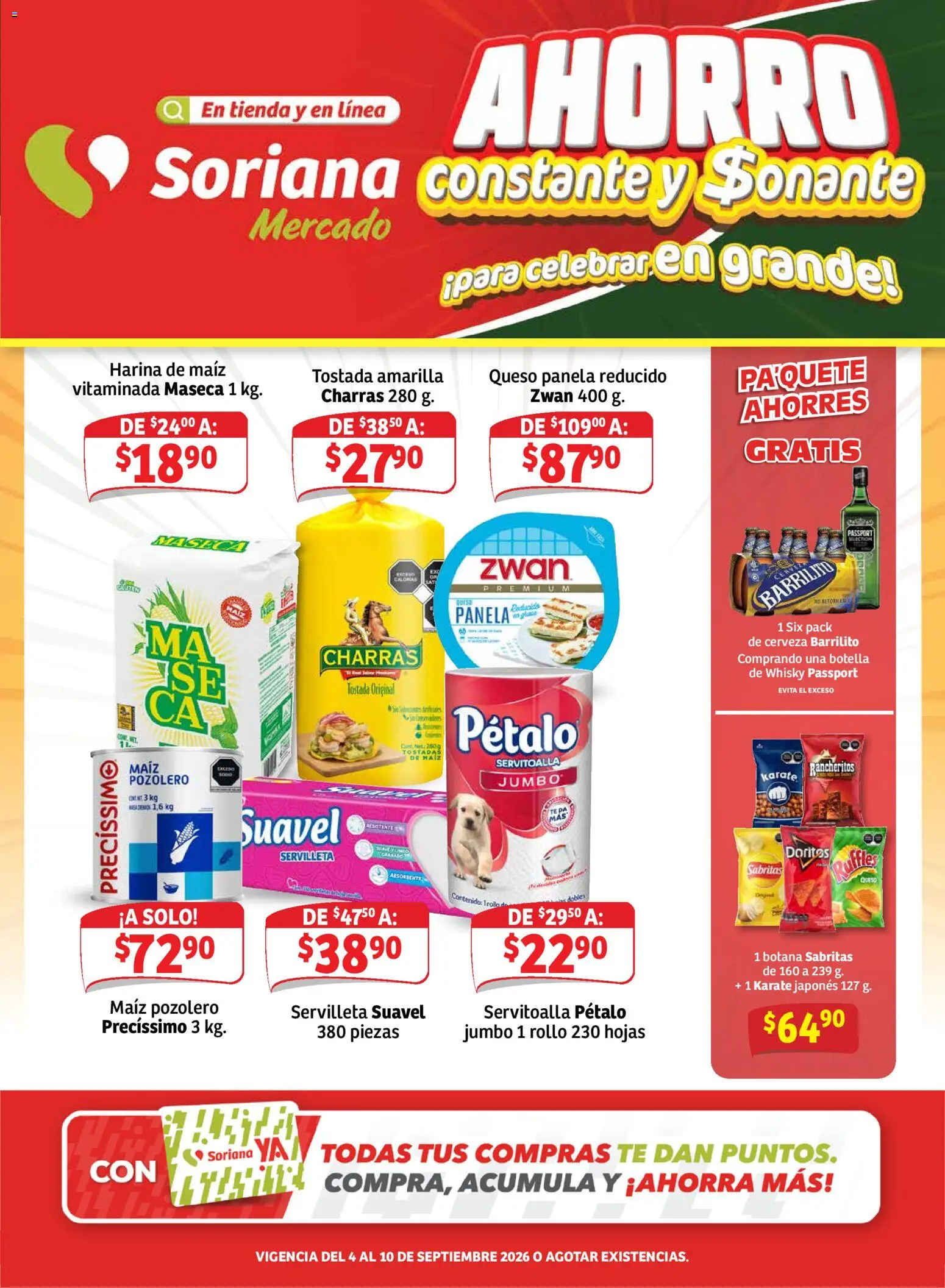 Vista previa las ofertas de la tienda Soriana - Soriana Ahorro constante y sonante Mercado Nacional desde el 04/09/2026 