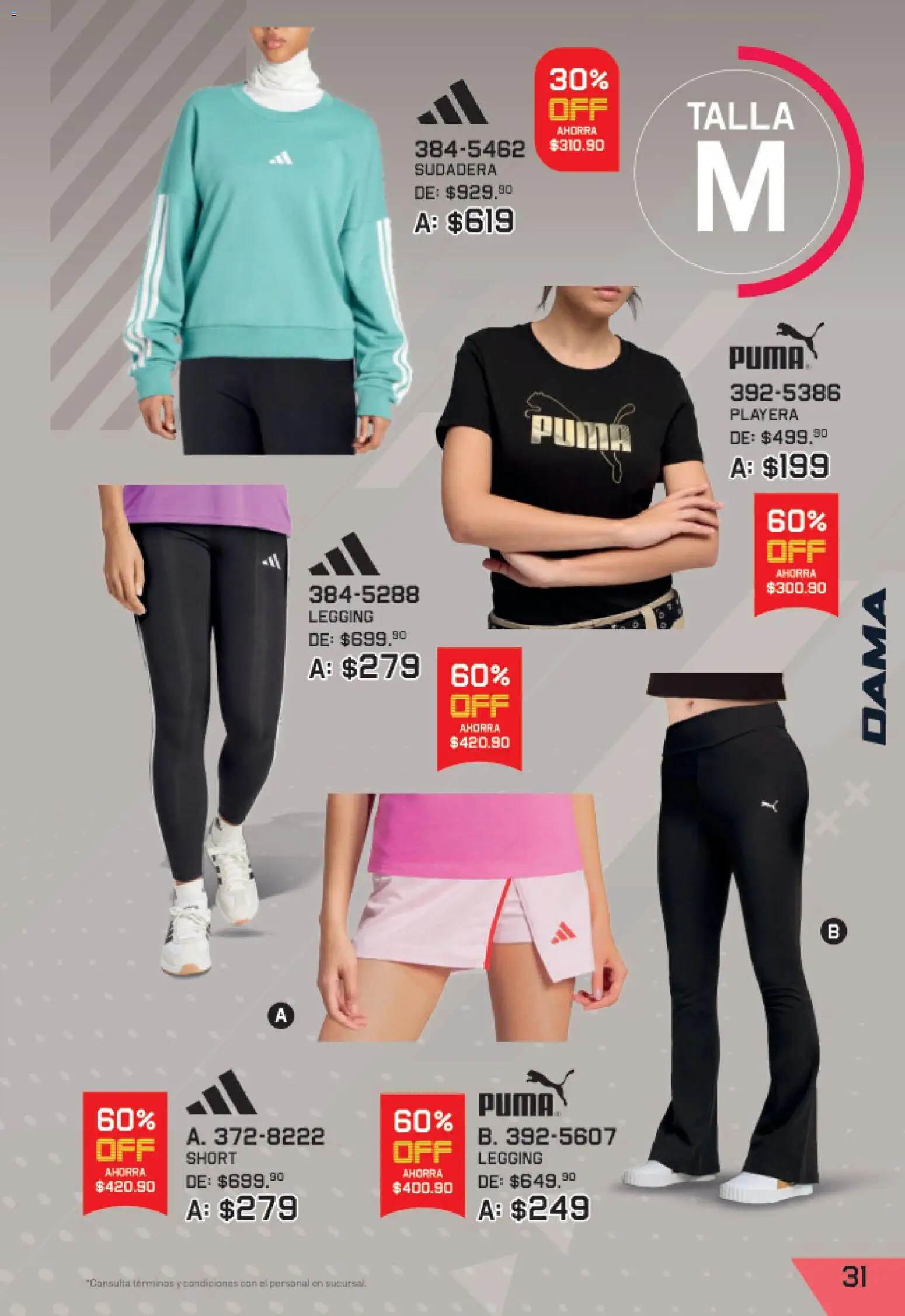 Vista previa las ofertas de la tienda Andrea - Andrea catálogo Lo mejor de marcas desde el 27/09/2026 - Playera, Sudadera, Short