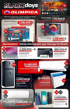  Vista previa del prospecto Olímpica Black Days del almacen Olímpica válida del 30/10/2026 al 08/11/2026