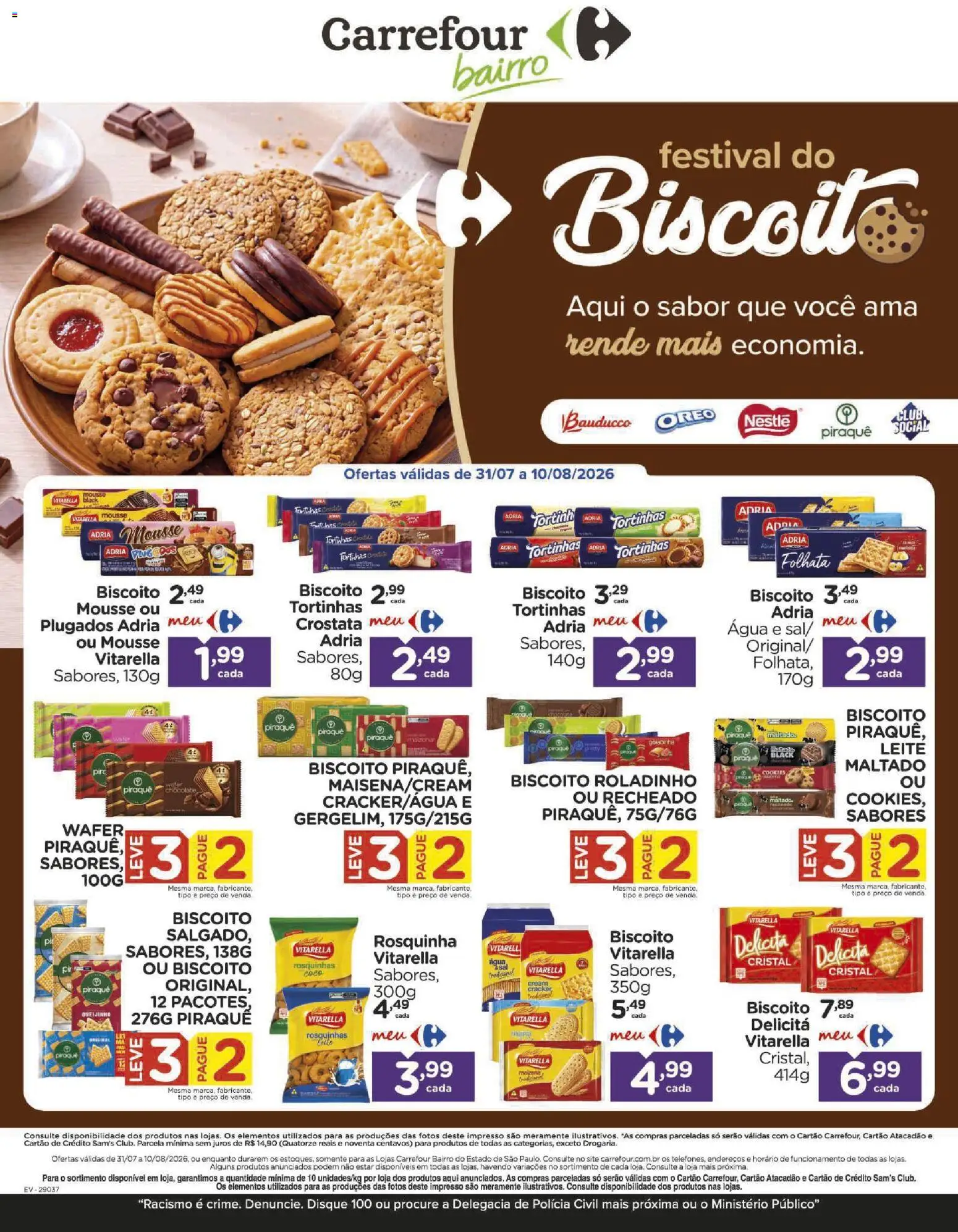 Pré-Visualização do folheto "Carrefour Bairro ofertas Festival dos biscoitos" da loja Carrefour Bairro válido a partir de 31/07/2026
