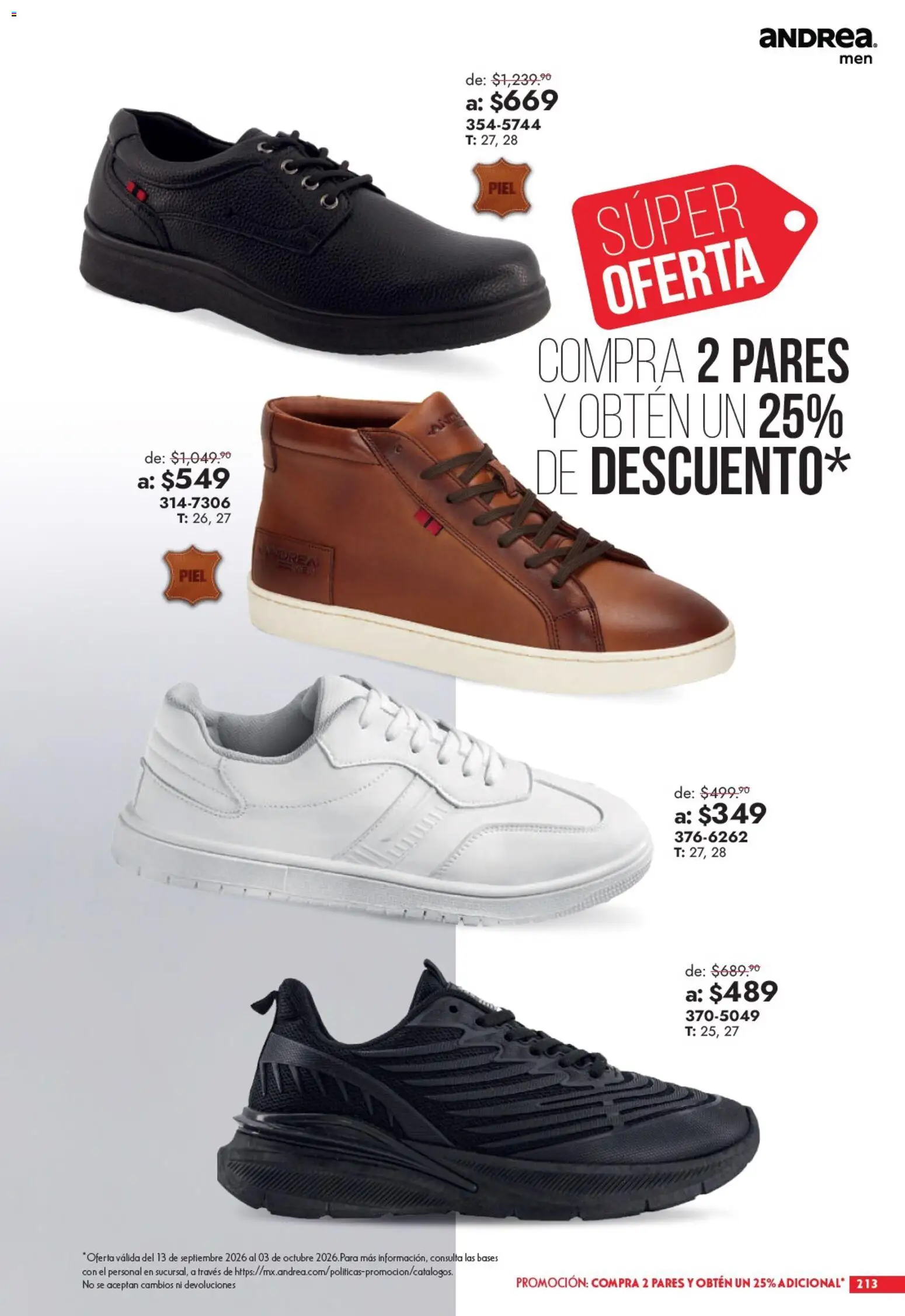 Vista previa las ofertas de la tienda Andrea - Andrea catálogo Outlet desde el 13/09/2026 