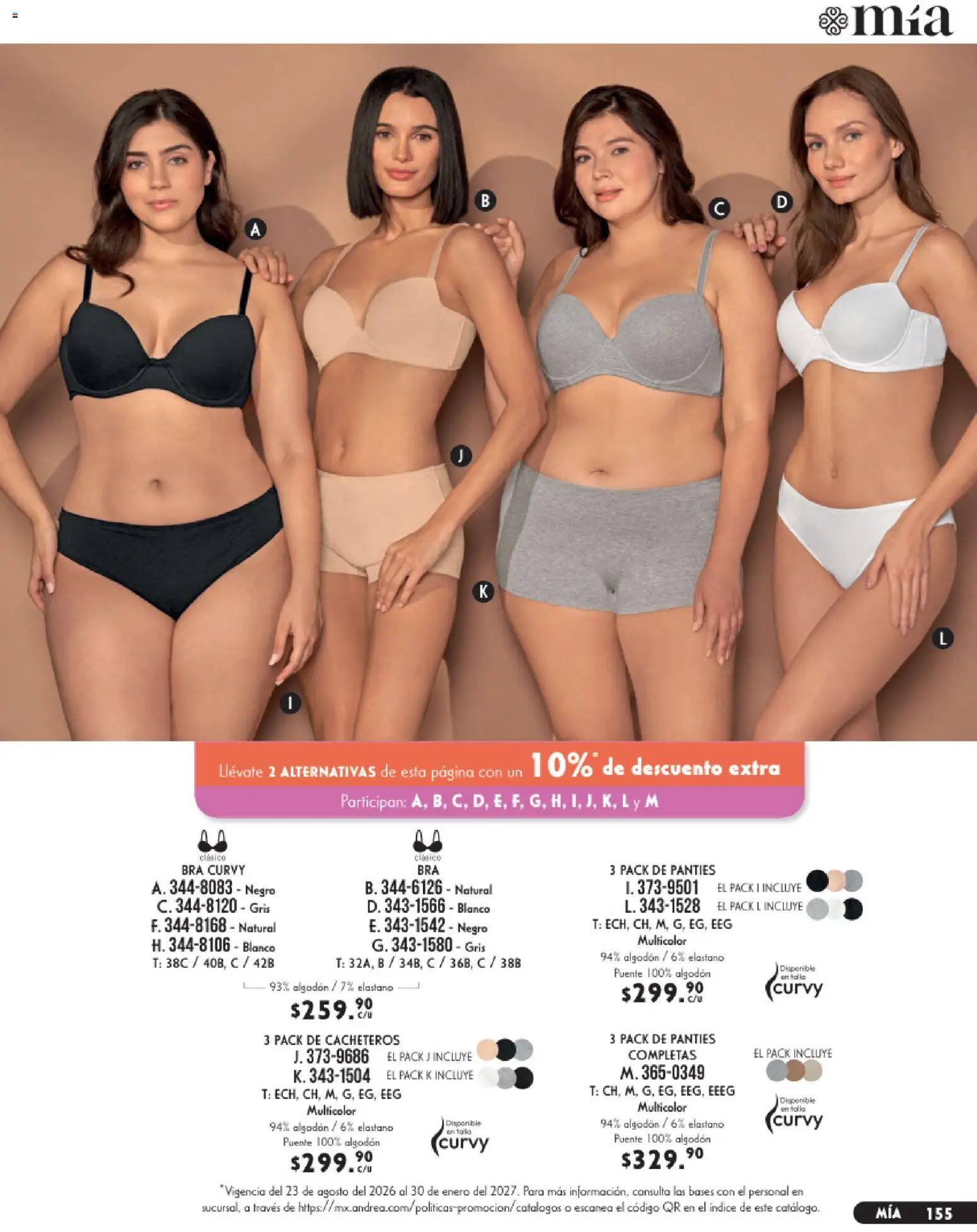 Vista previa las ofertas de la tienda Andrea - Andrea catálogo Lencería & vestir interior desde el 23/08/2026 