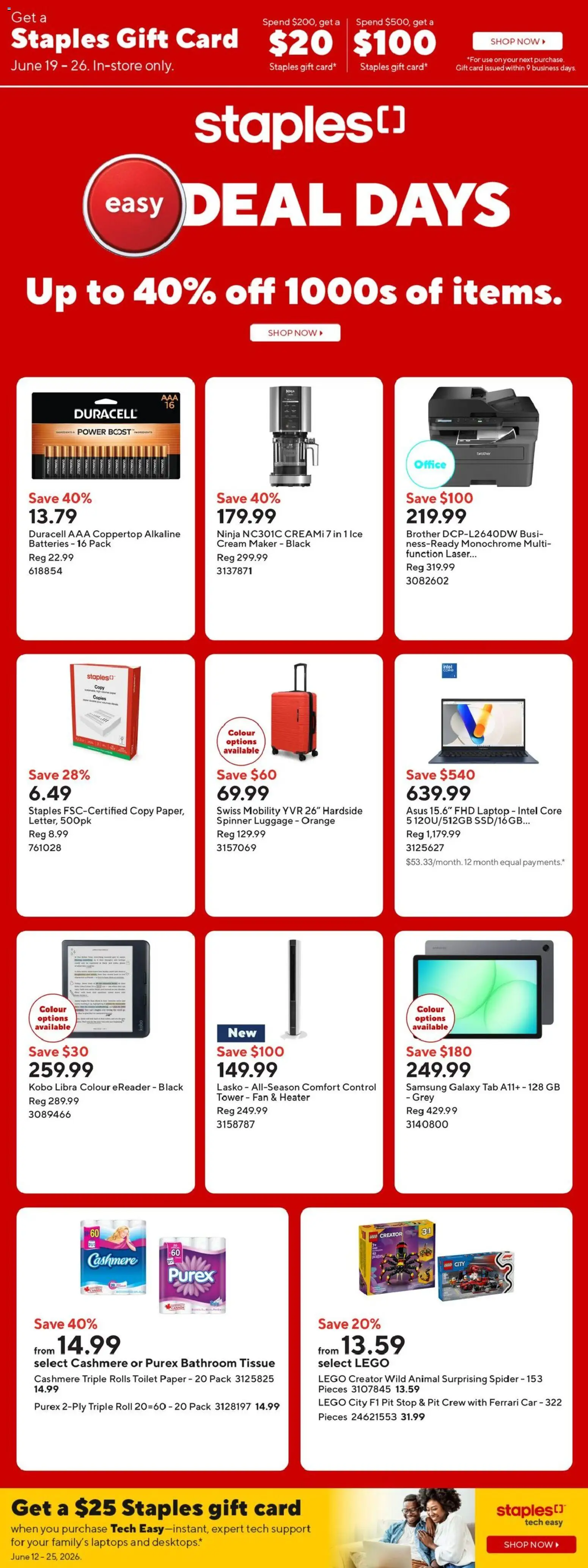 Preview of leaflet Staples weekly flyer / circulaire from shop Staples is valid from Jun 19, 2026