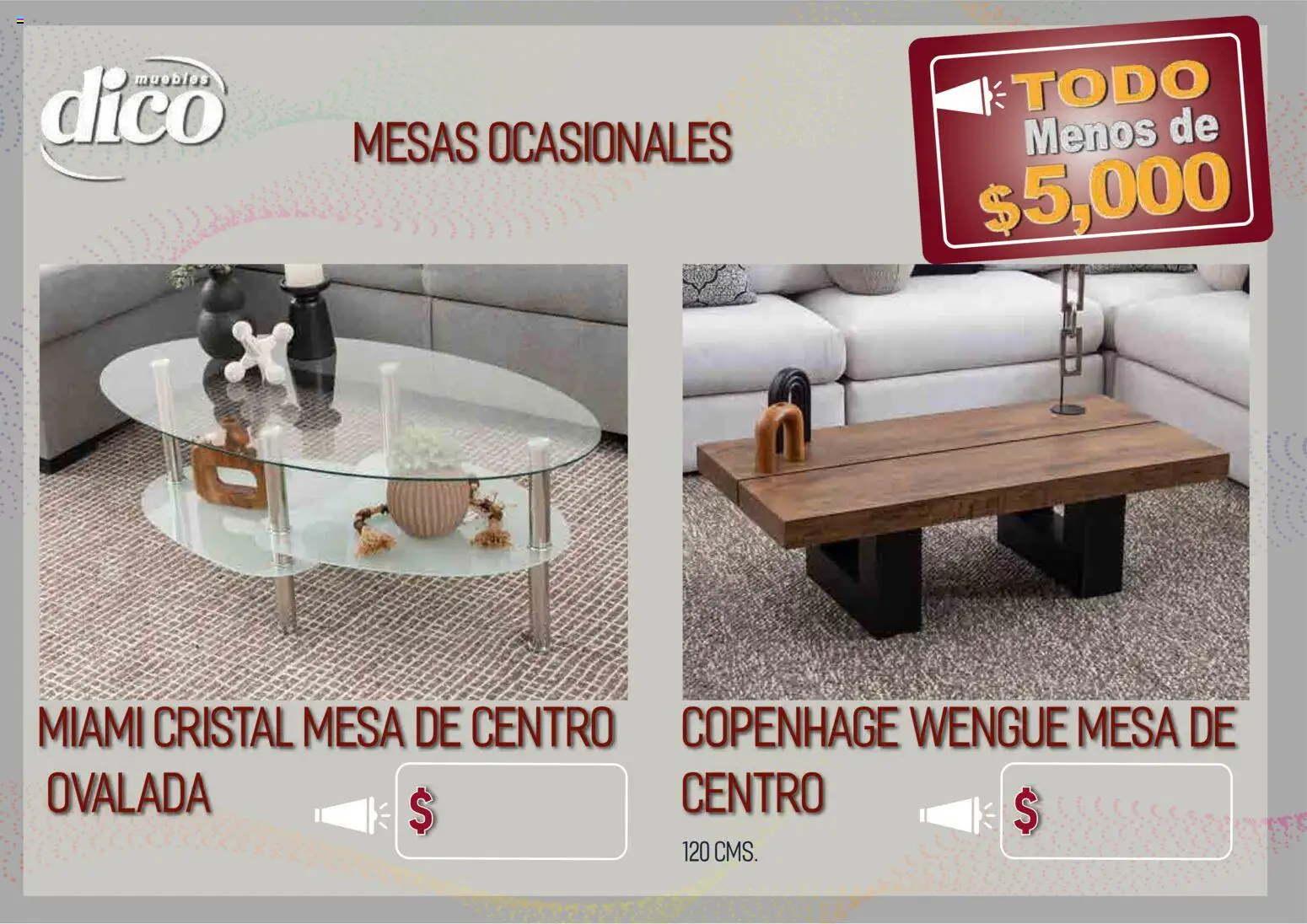 Vista previa las ofertas de la tienda Muebles Dico - Muebles Dico catálogo Todo menos de 5000 Pacifico desde el 09/04/2026 