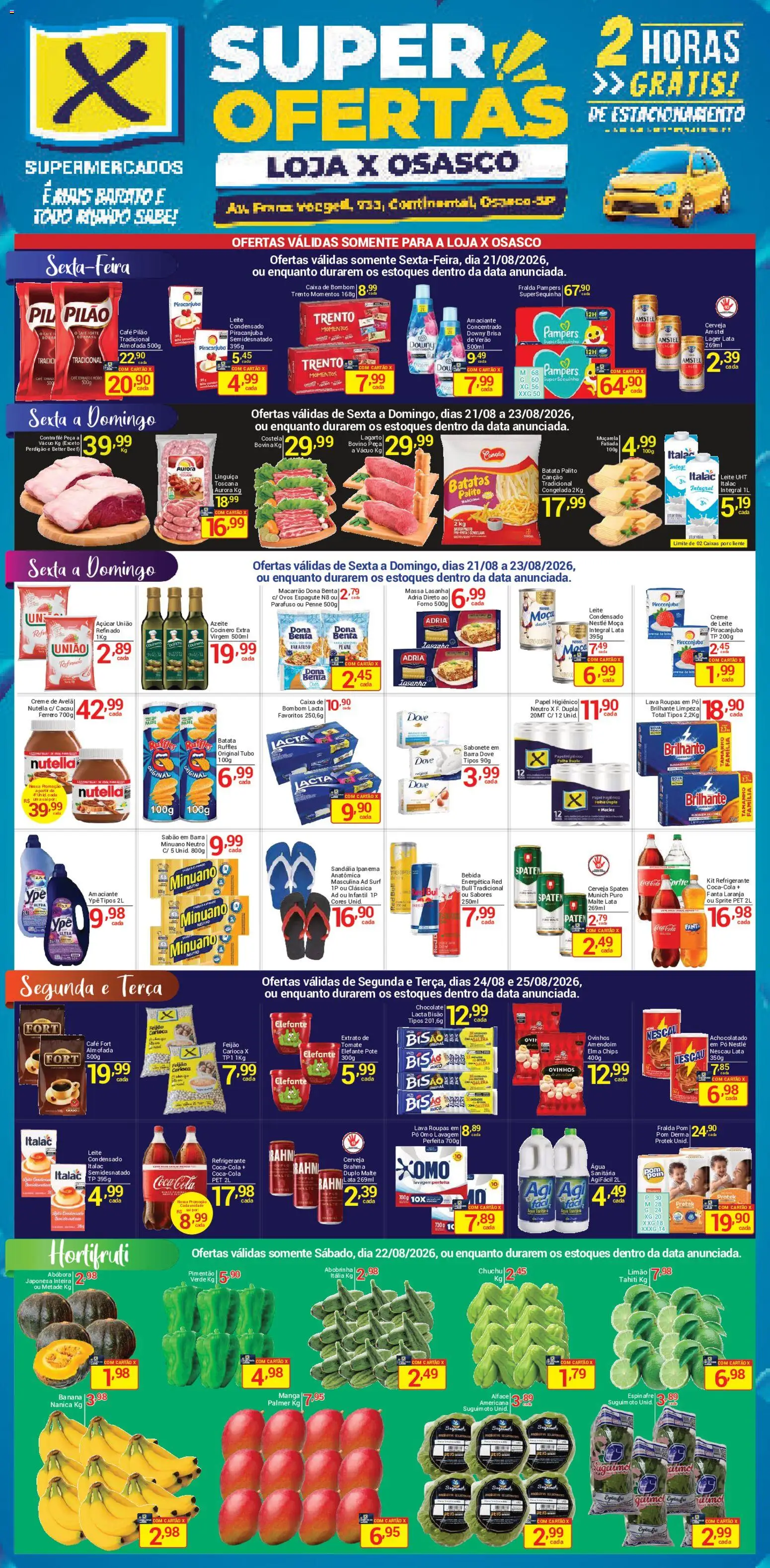 Pré-Visualização do folheto "X Supermercados ofertas Osasco" da loja X Supermercados válido a partir de 21/08/2026