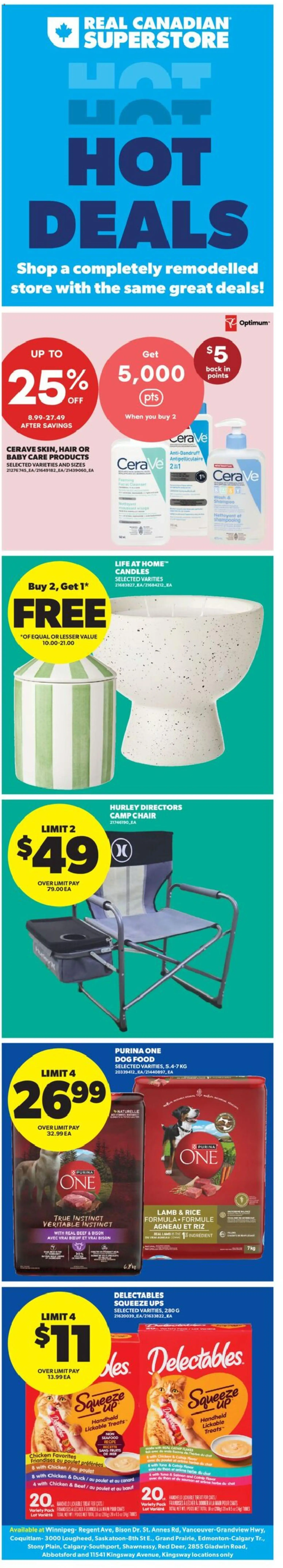 Preview of leaflet Real Canadian Superstore weekly flyer - AB from shop Real Canadian Superstore is valid from Jun 11, 2026 - Chicken, Duck, Lamb, Chair, Tubes, Shampoo, Dog food, Flakes